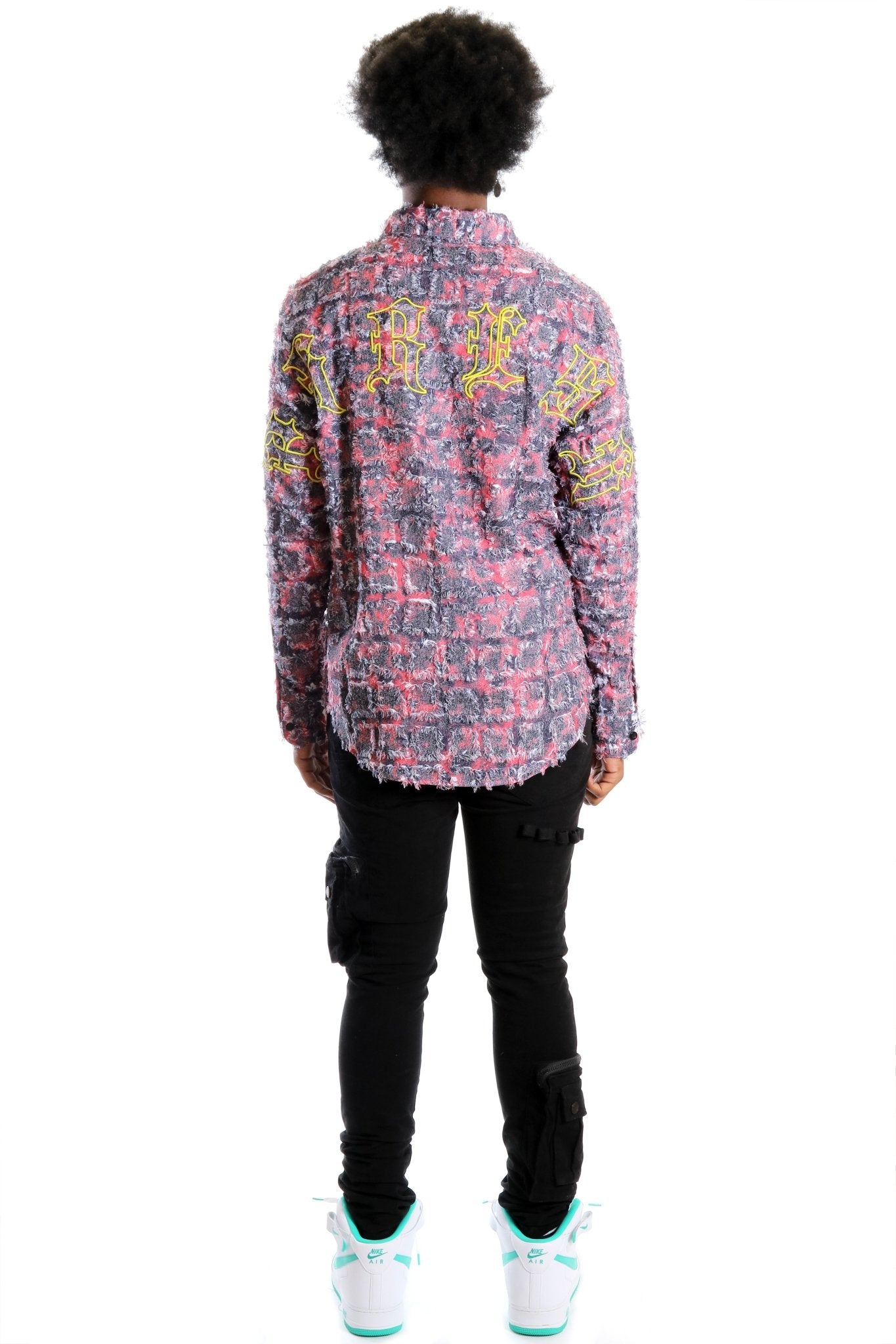 KONA Men's ripped & repaired button down shirt - Love to KleepMen's ShirtKLEEPLove to Kleep