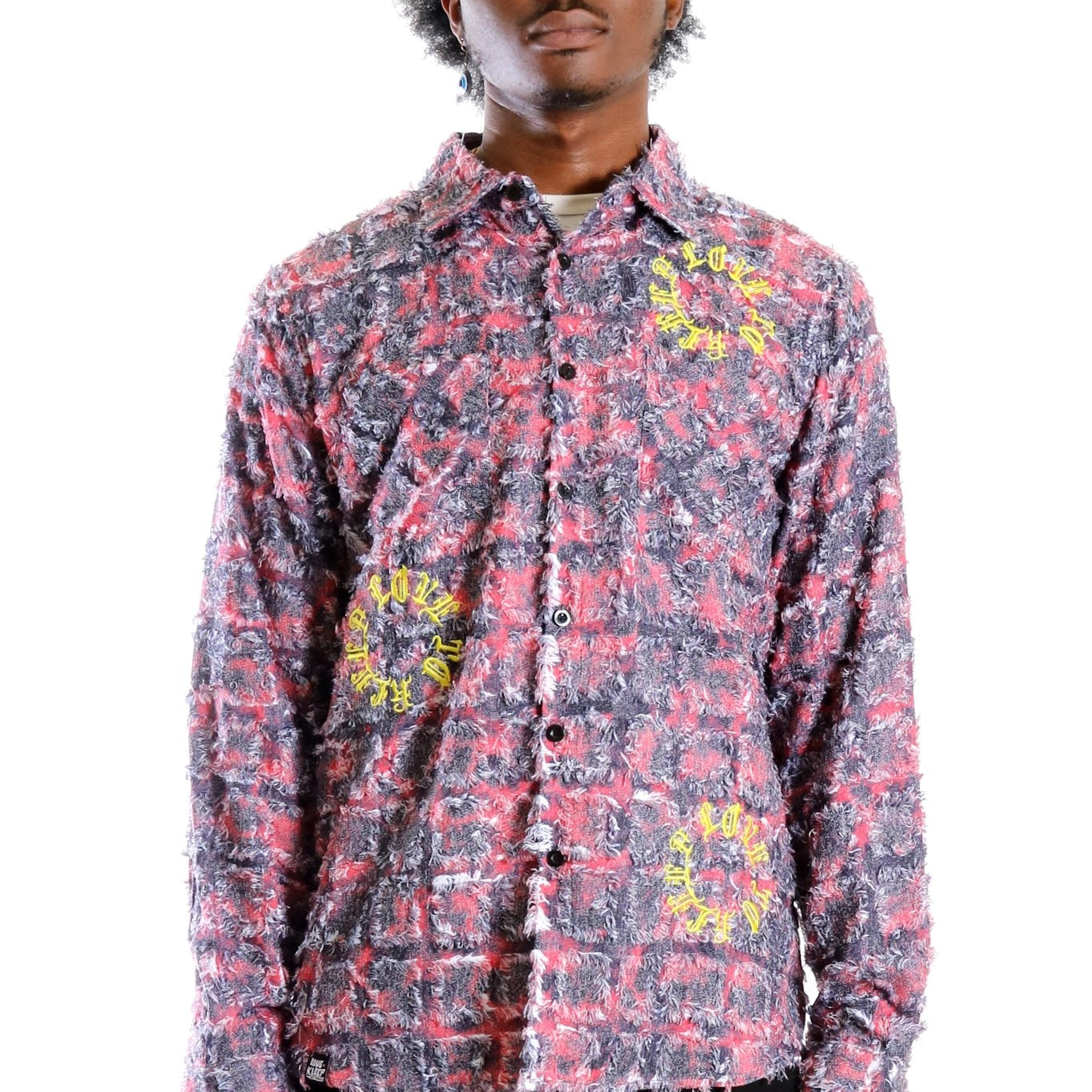 KONA Men's ripped & repaired button down shirt - Love to KleepMen's ShirtKLEEPLove to Kleep