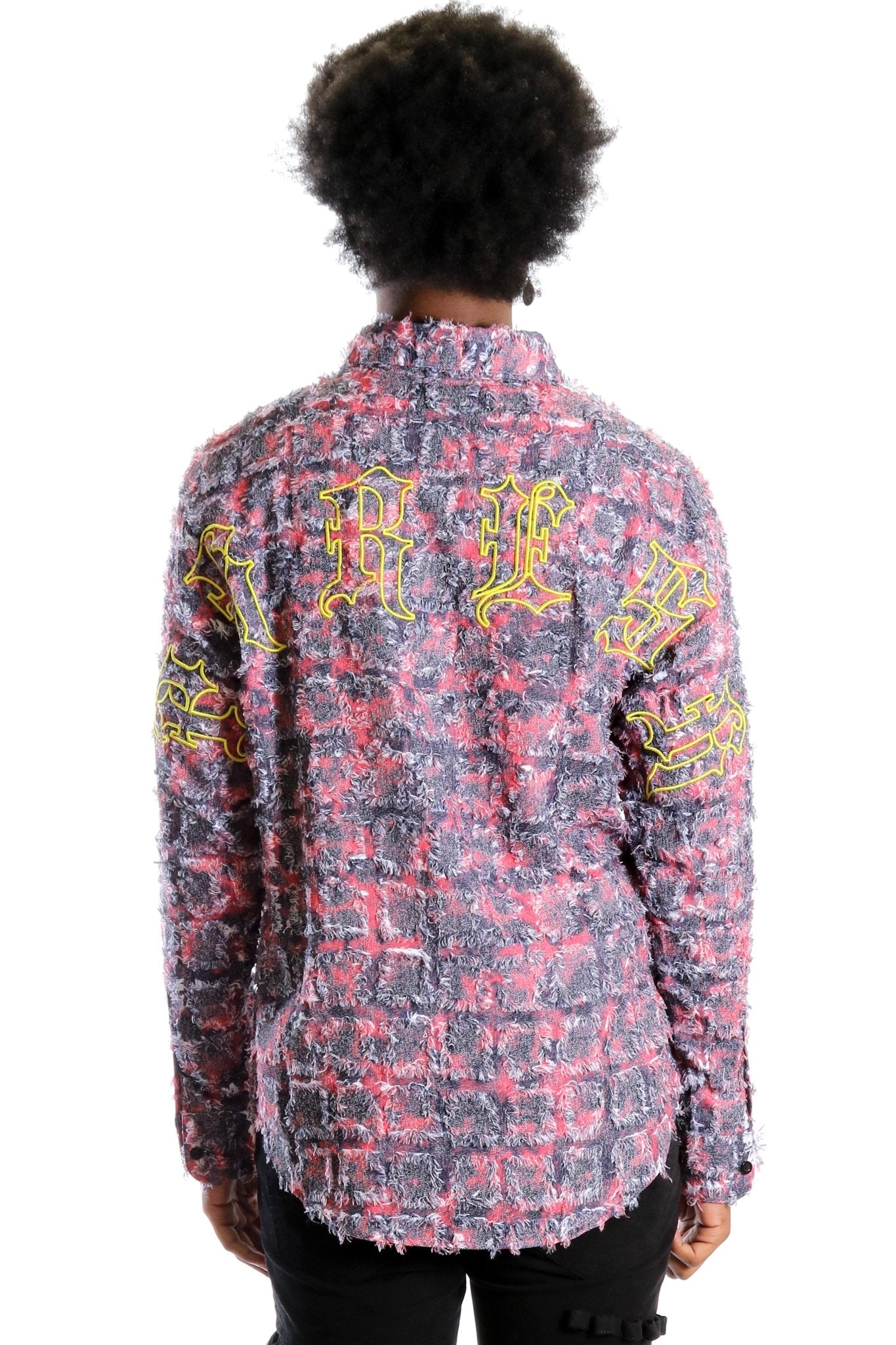 KONA Men's ripped & repaired button down shirt - Love to KleepMen's ShirtKLEEPLove to Kleep