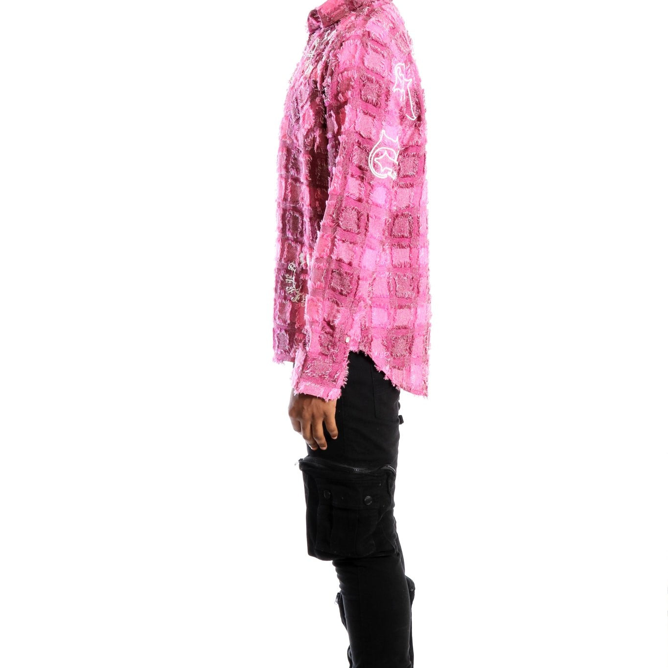 TREK Men's ripped & repaired button down shirt - Love to KleepMen's ShirtKLEEPLove to Kleep