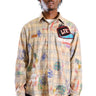 Maxis L.T.K. Men's premium Long Sleeve Plaid button down shirt with hand sketch drawing pop art - Love to KleepMen's ShirtKLEEPLove to Kleep