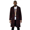 Kearny black and burgundy houndstooth pattern Wool Coat Jacket - Love to KleepMen's JacketAMILLION BY KLEEPLove to Kleep