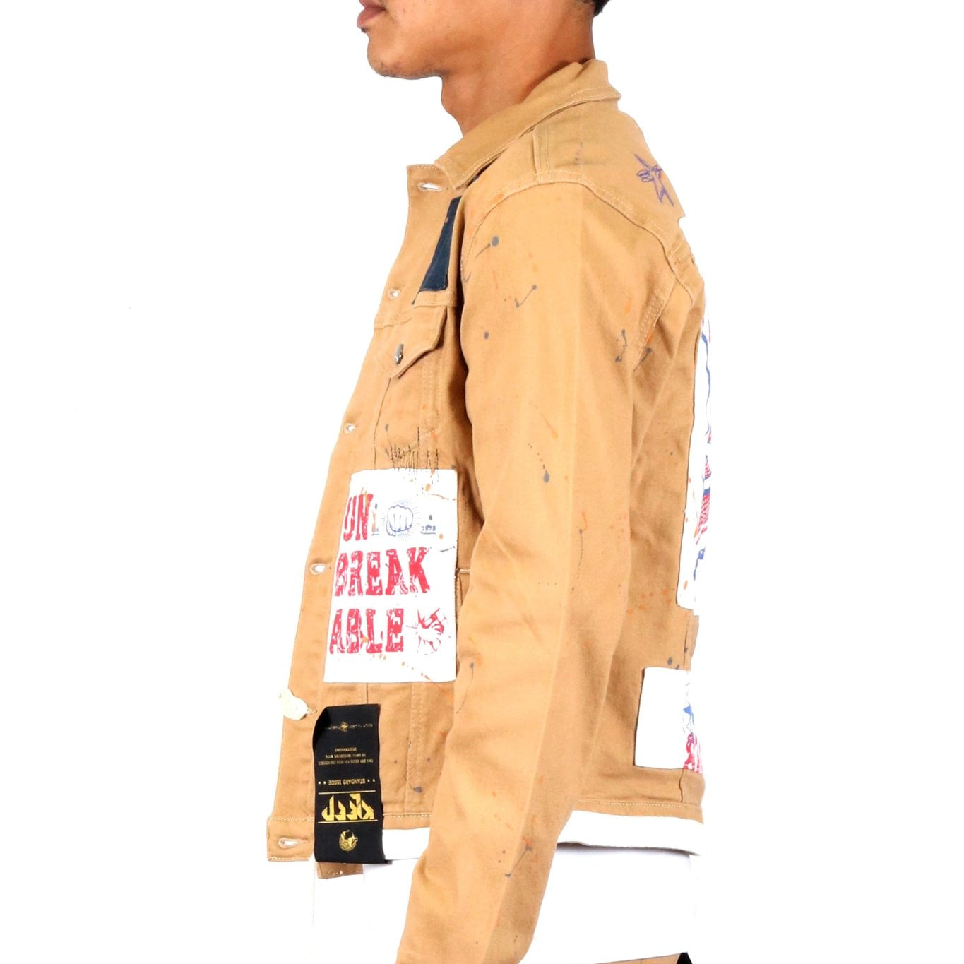 Antelope Men's graphic print patches with cut and sew cotton timber washed stretchable twill jacket - Love to KleepMen's JacketKLEEPLove to Kleep