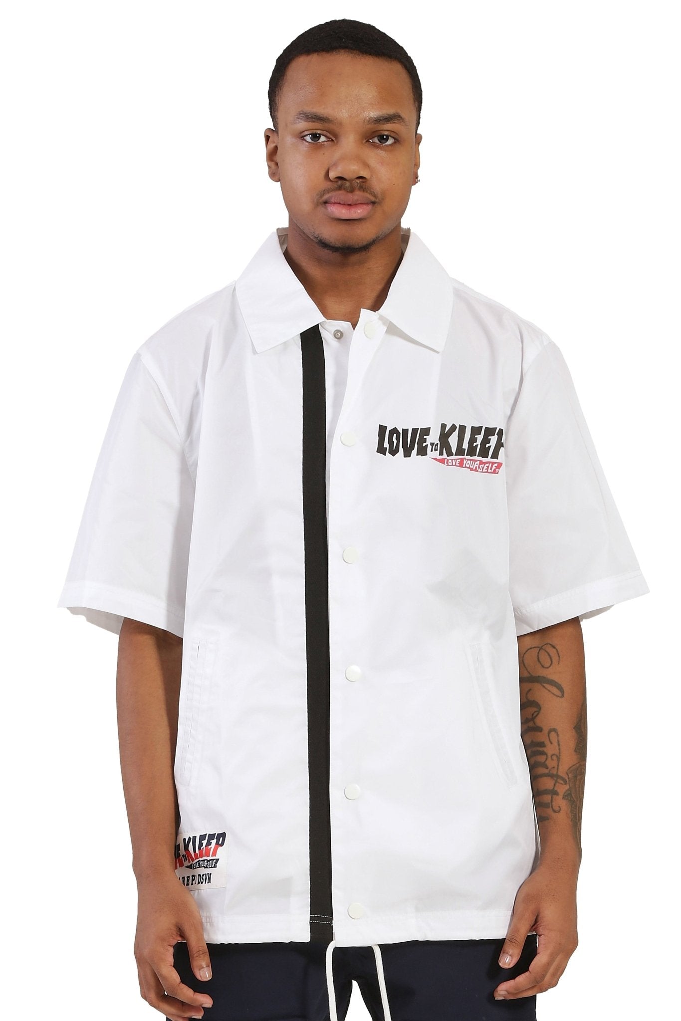 DE BLANC Men's premium nylon shortsleeve coach jacket - Love to KleepMen's JacketKLEEPLove to Kleep