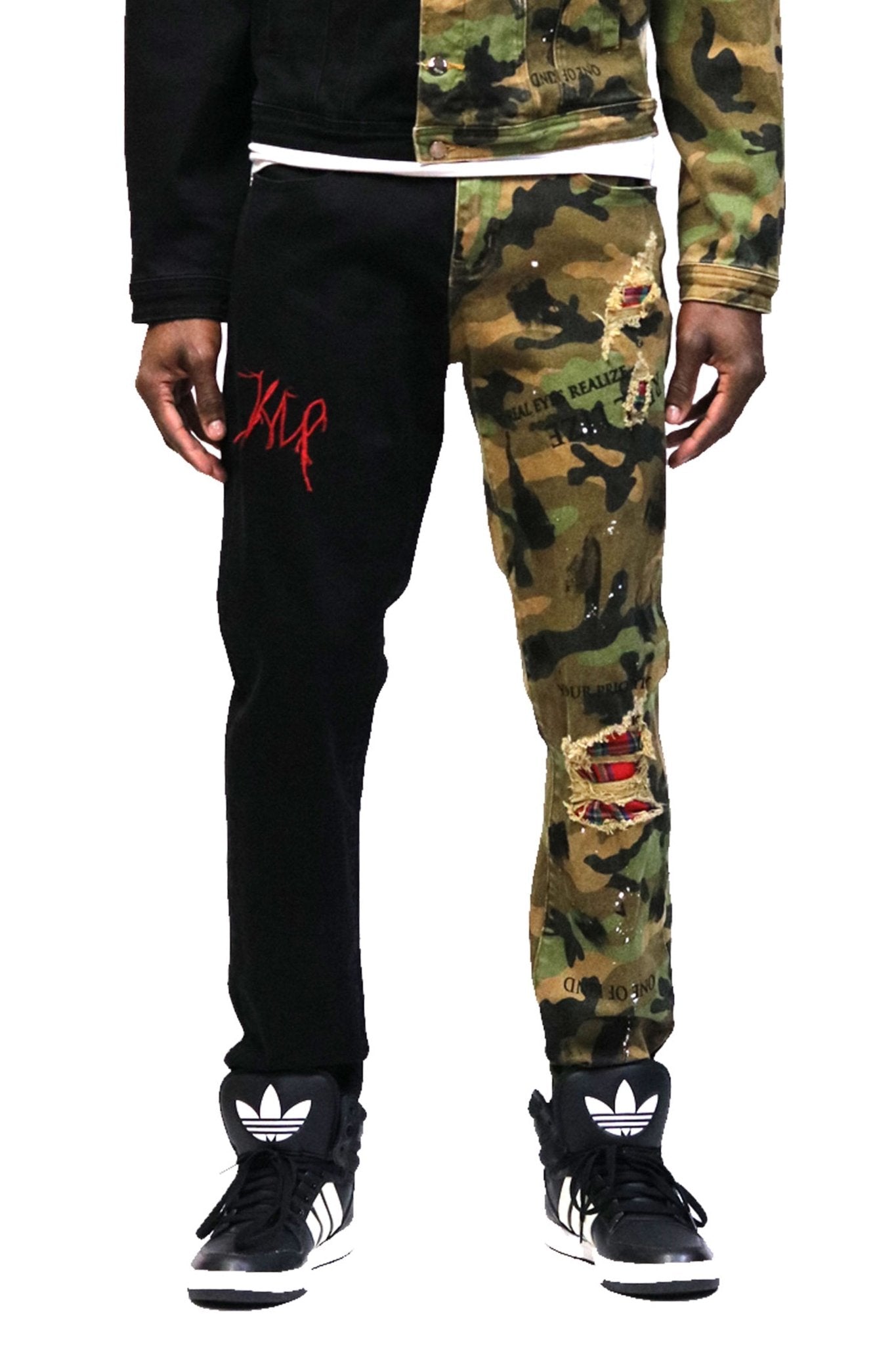 Bistre Premium Washed Skinny Half and Half Twill Pants - Love to KleepMen's PantsKLEEPLove to Kleep