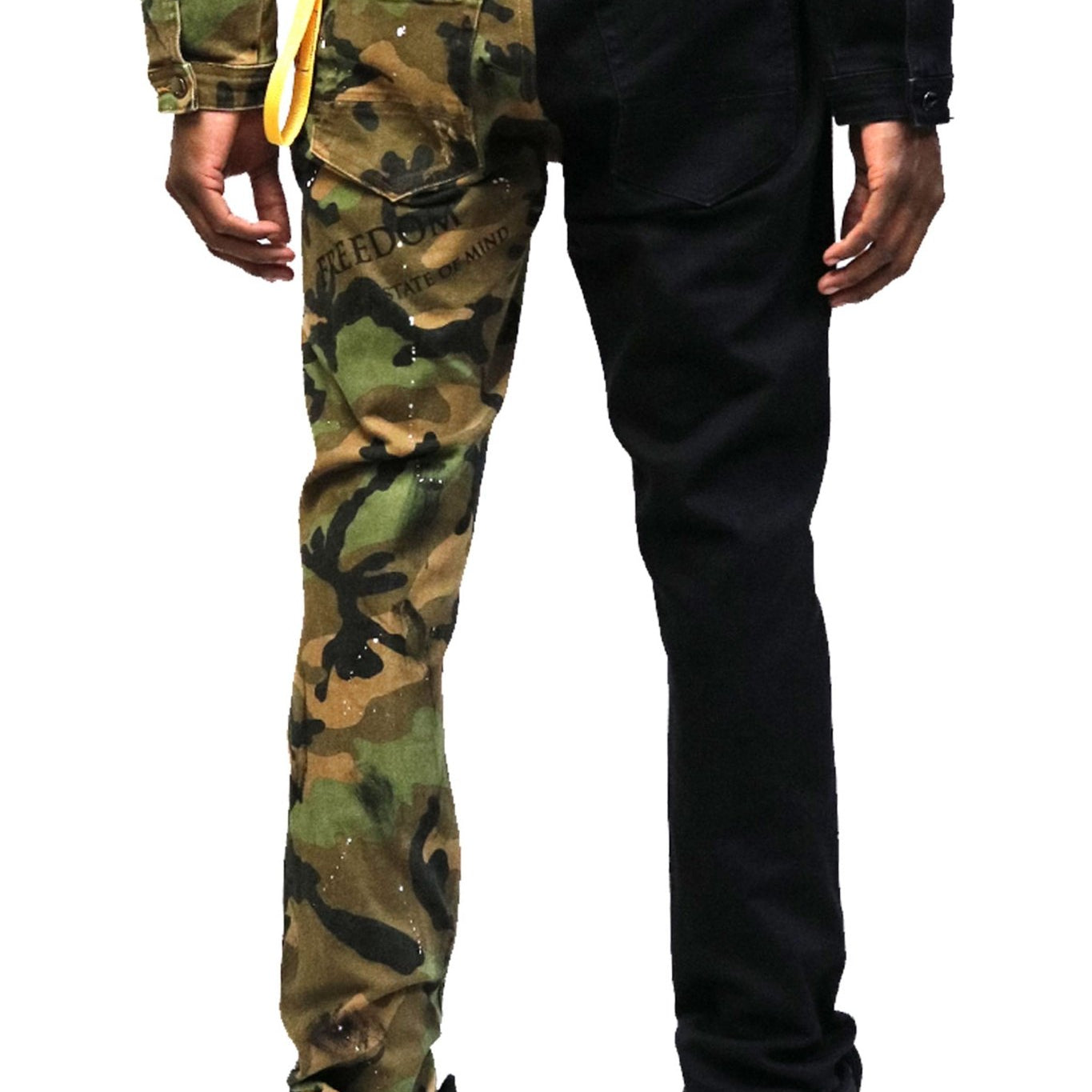 Bistre Premium Washed Skinny Half and Half Twill Pants - Love to KleepMen's PantsKLEEPLove to Kleep