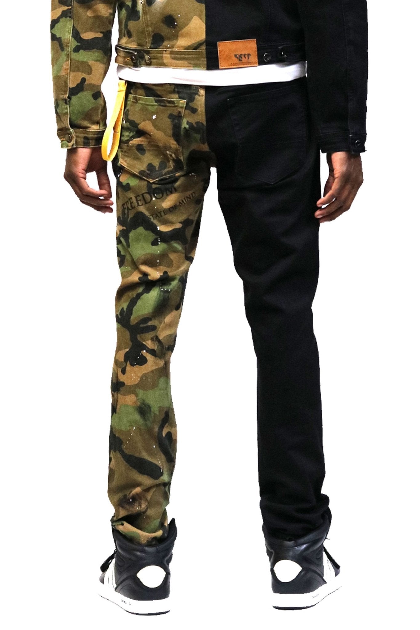 Bistre Premium Washed Skinny Half and Half Twill Pants - Love to KleepMen's PantsKLEEPLove to Kleep