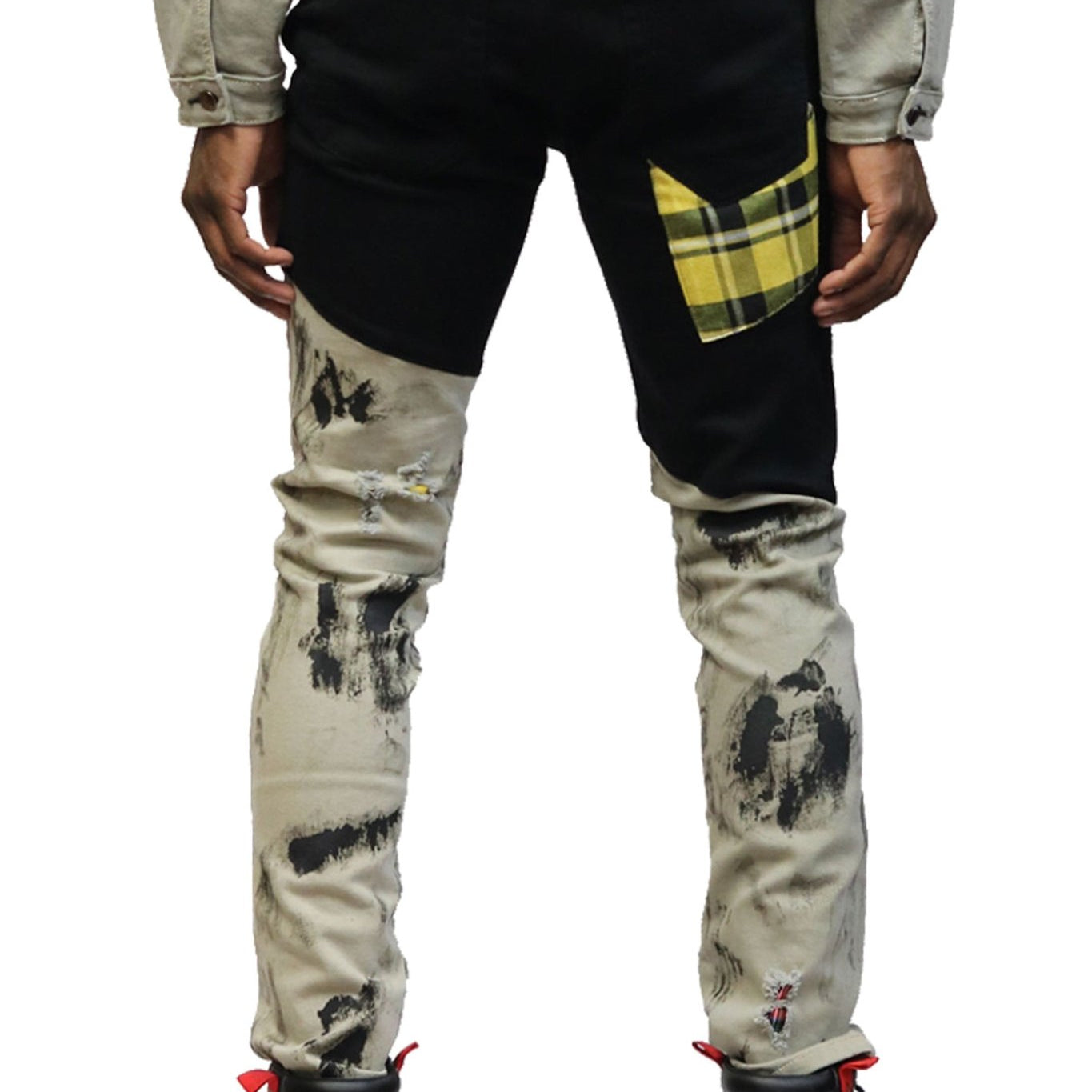 Flynn Premium Washed Skinny Unbalanced Cut Pants - Love to KleepMen's PantsKLEEPLove to Kleep