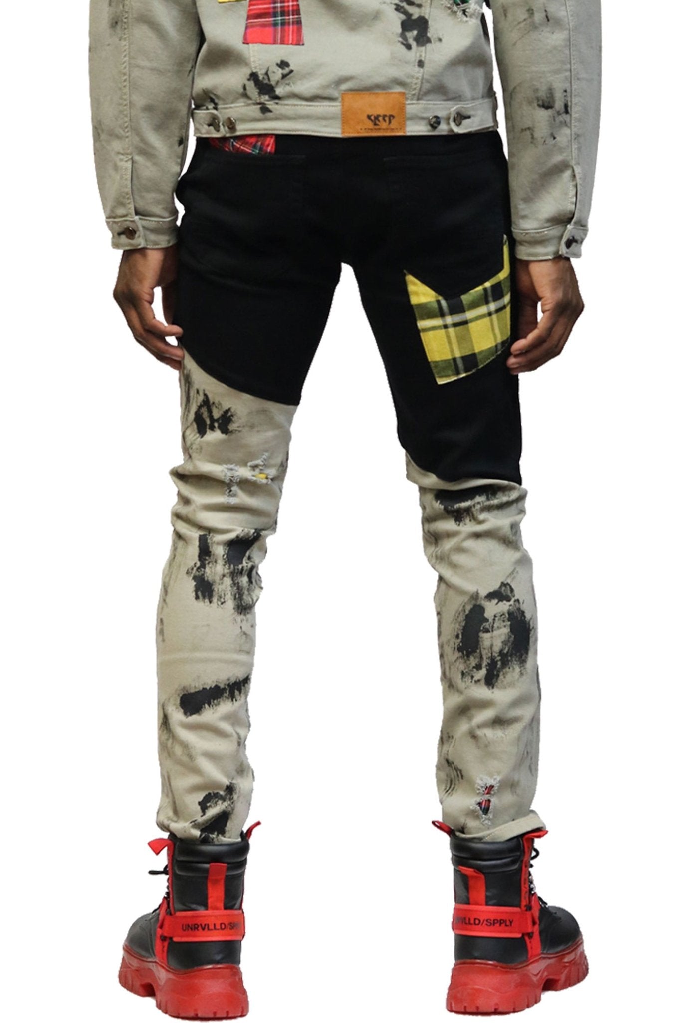 Flynn Premium Washed Skinny Unbalanced Cut Pants - Love to KleepMen's PantsKLEEPLove to Kleep