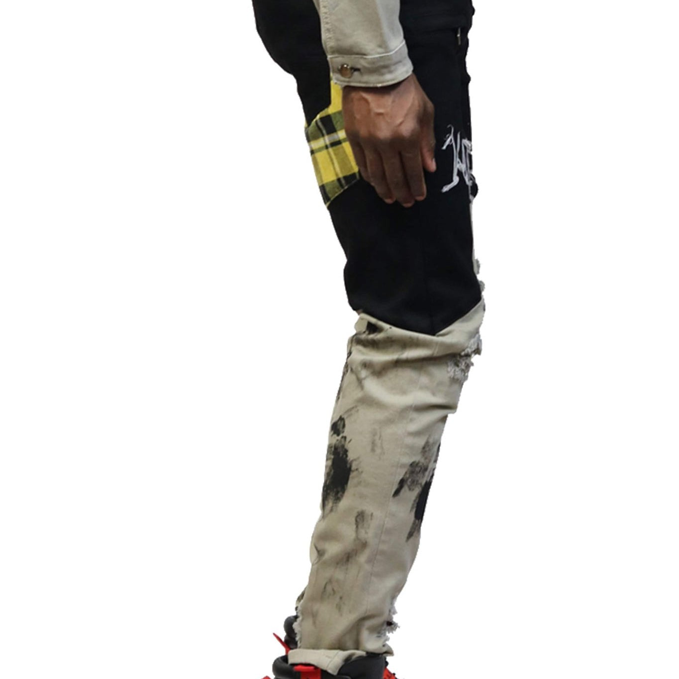 Flynn Premium Washed Skinny Unbalanced Cut Pants - Love to KleepMen's PantsKLEEPLove to Kleep