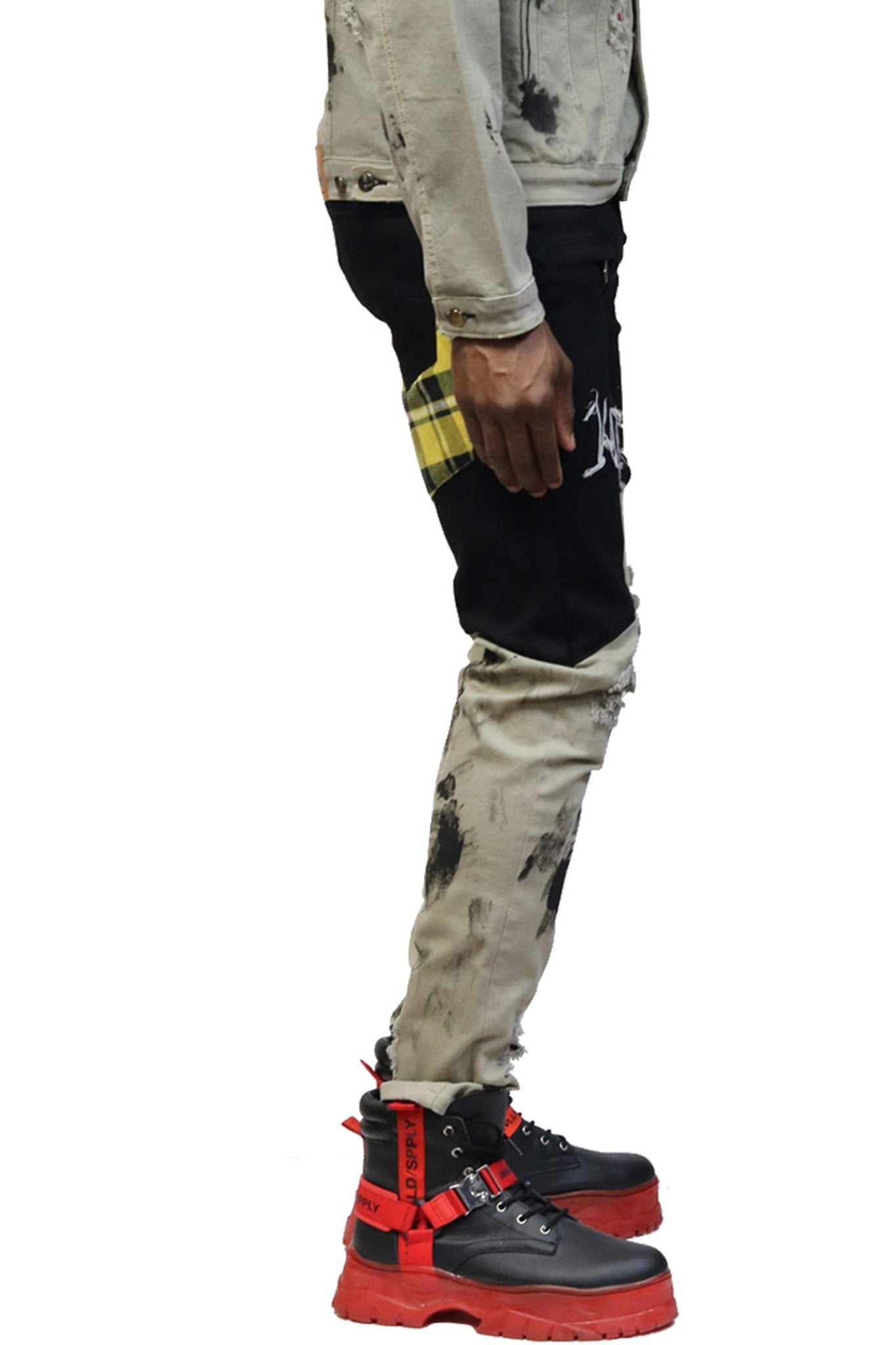 Flynn Premium Washed Skinny Unbalanced Cut Pants - Love to KleepMen's PantsKLEEPLove to Kleep