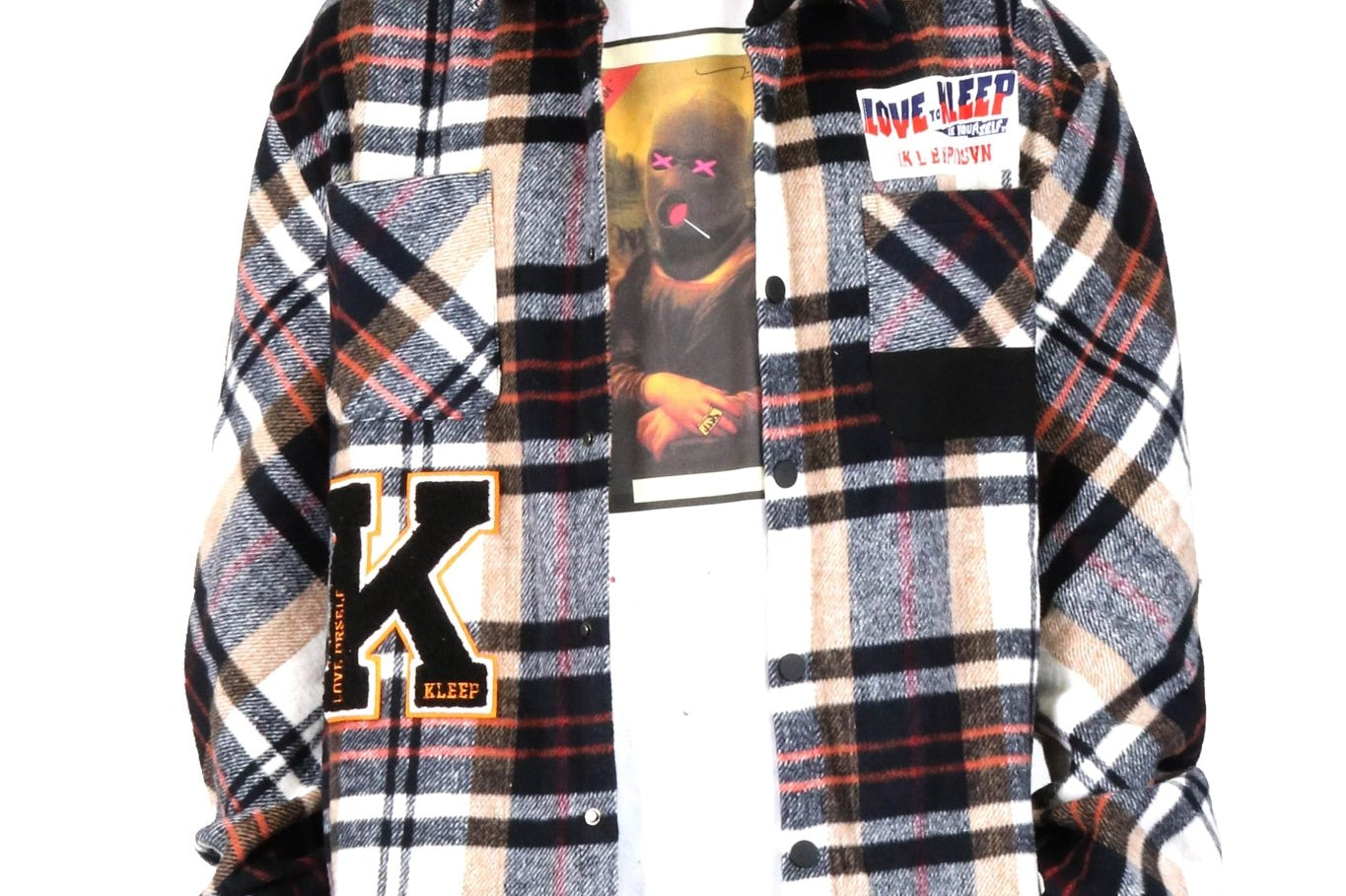 MAZARIN Men's premium heavy flannel elongated oversize shirt - Love to KleepMen's Heavy Flannel Oversize Outer ShirtKLEEPLove to Kleep