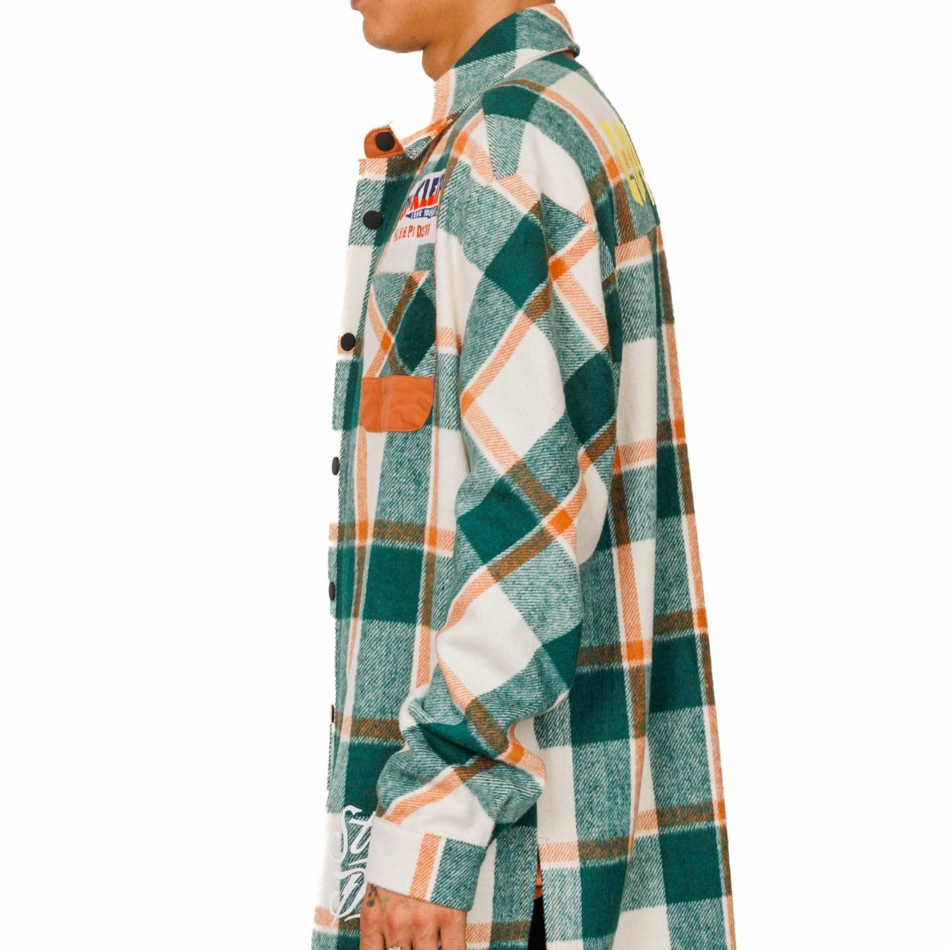ZAFFRE Men's premium heavy flannel elongated oversize shirt - Love to KleepMen's Heavy Flannel Oversize Outer ShirtKLEEPLove to Kleep