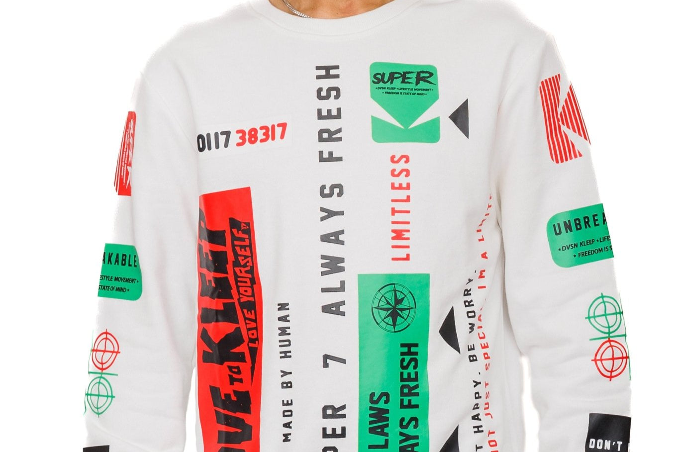 CLANCY Men's premium french terry crewneck - Love to KleepMen's SweatshirtKLEEPLove to Kleep