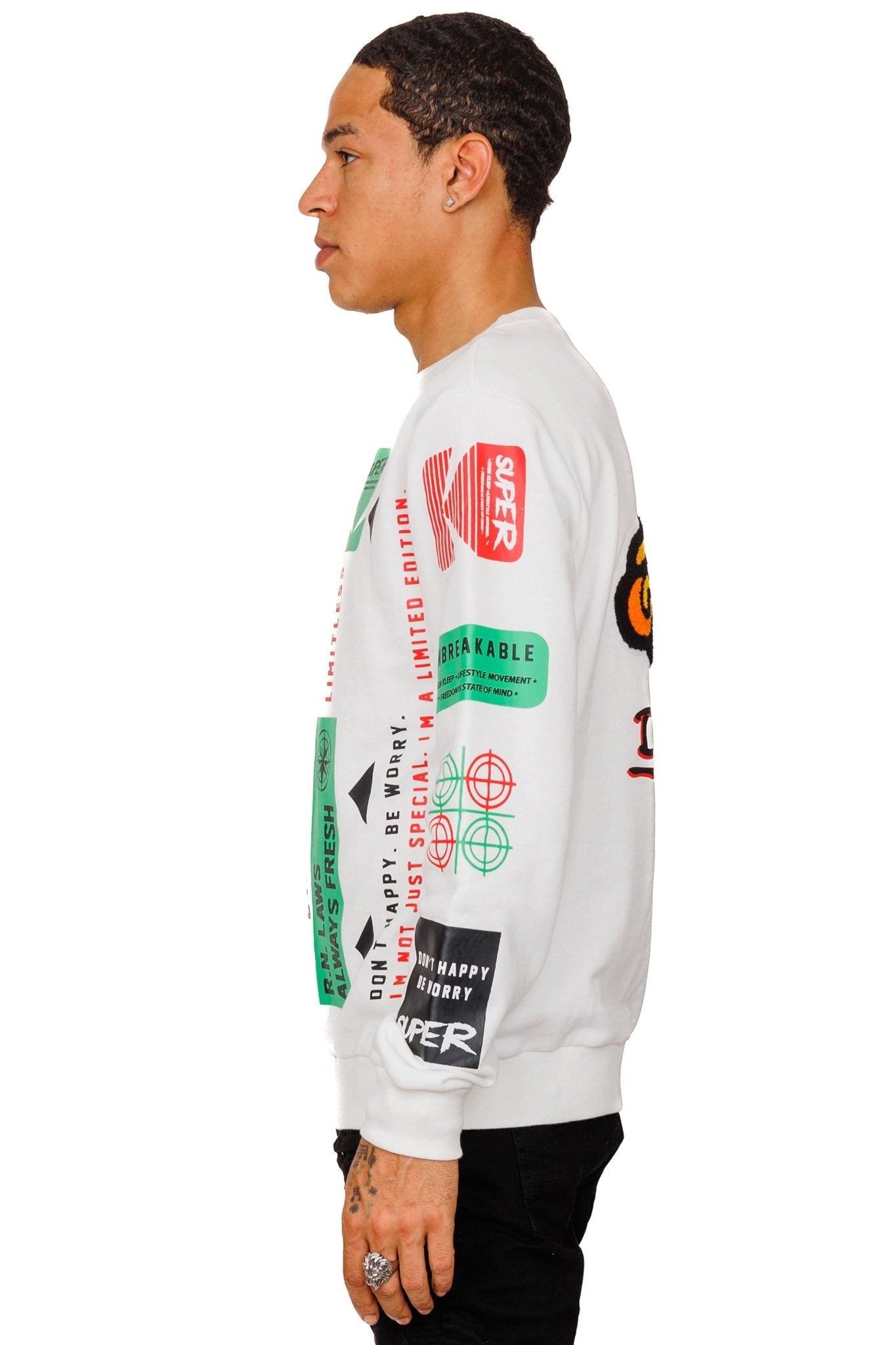 CLANCY Men's premium french terry crewneck - Love to KleepMen's SweatshirtKLEEPLove to Kleep