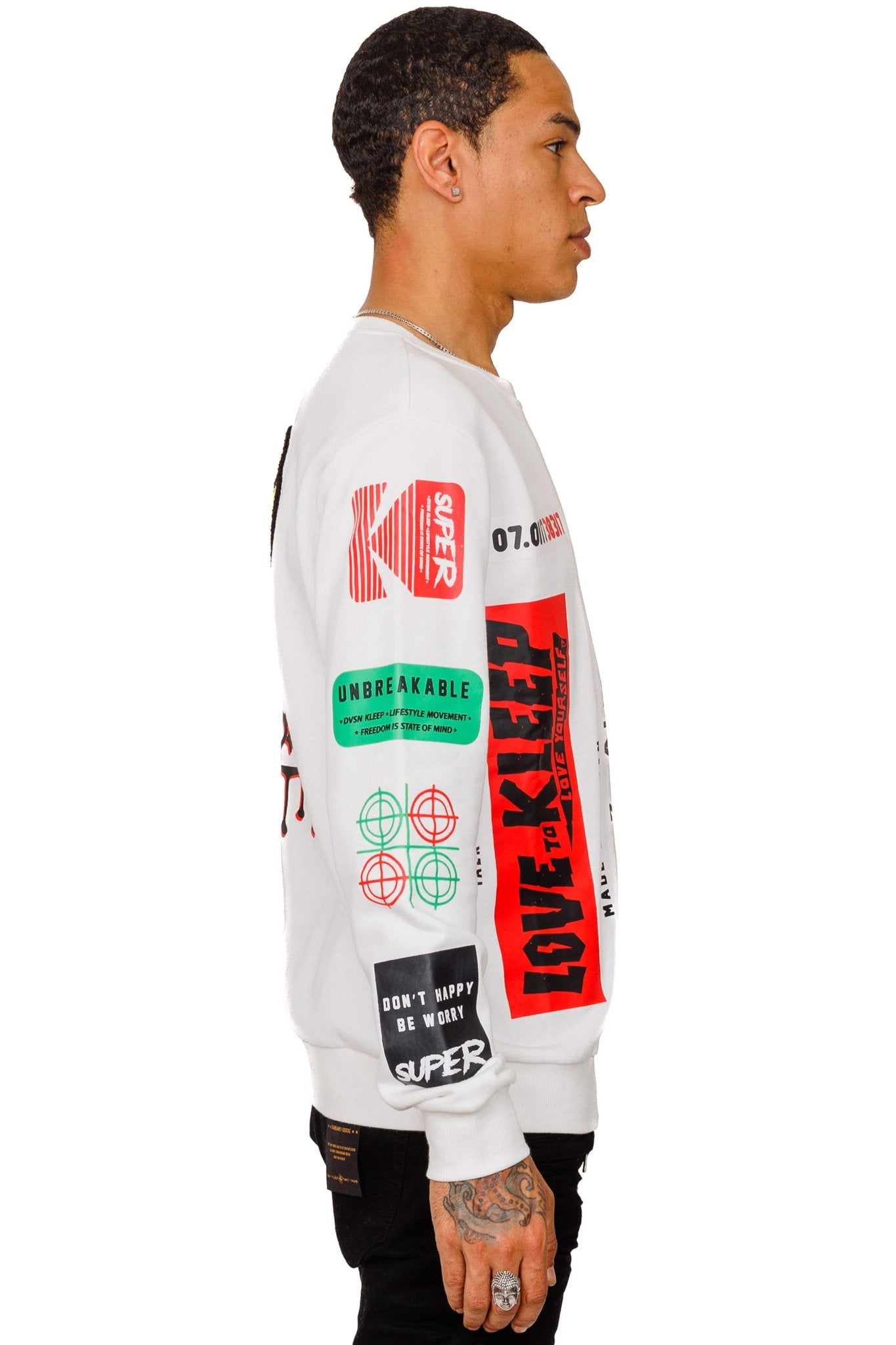 CLANCY Men's premium french terry crewneck - Love to KleepMen's SweatshirtKLEEPLove to Kleep