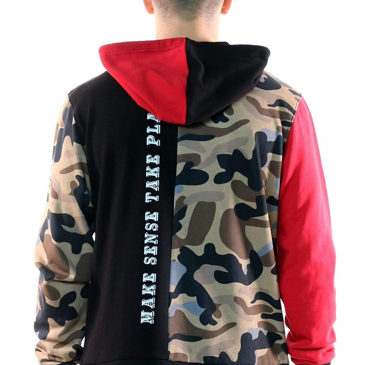 French Terry Zip Down Hoodie with Cut Block^&Patches&Prints - Love to KleepMen's SweatshirtKLEEPLove to Kleep