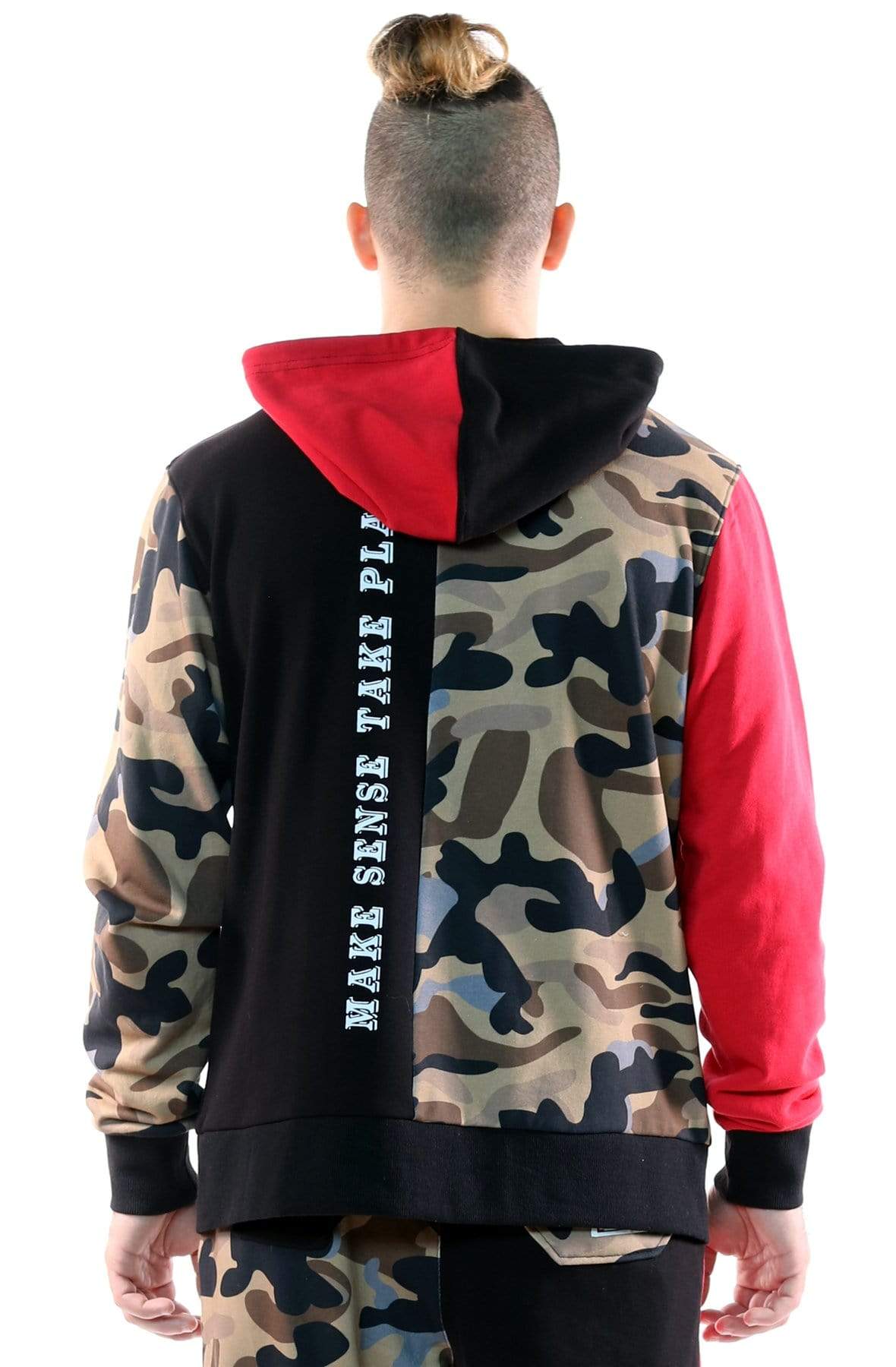 French Terry Zip Down Hoodie with Cut Block^&Patches&Prints - Love to KleepMen's SweatshirtKLEEPLove to Kleep