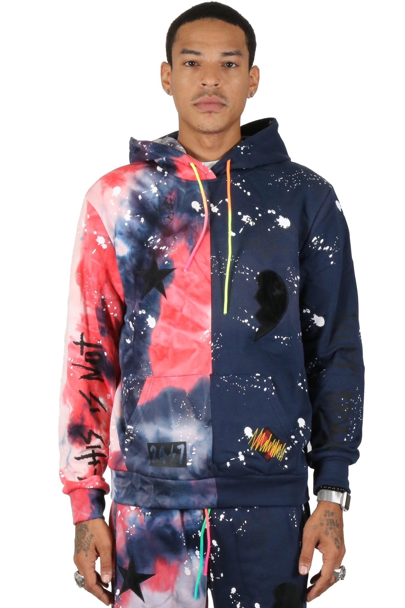 Garnet Tie die Pullover Hoodie - Love to KleepMen's SweatshirtKLEEPLove to Kleep