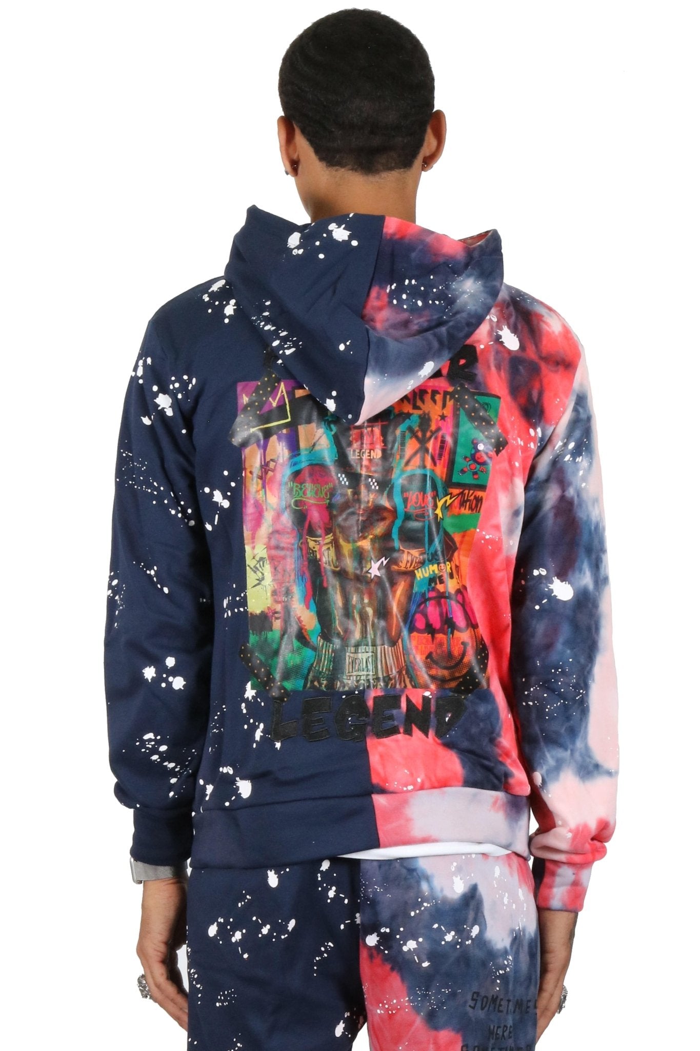 Garnet Tie die Pullover Hoodie - Love to KleepMen's SweatshirtKLEEPLove to Kleep