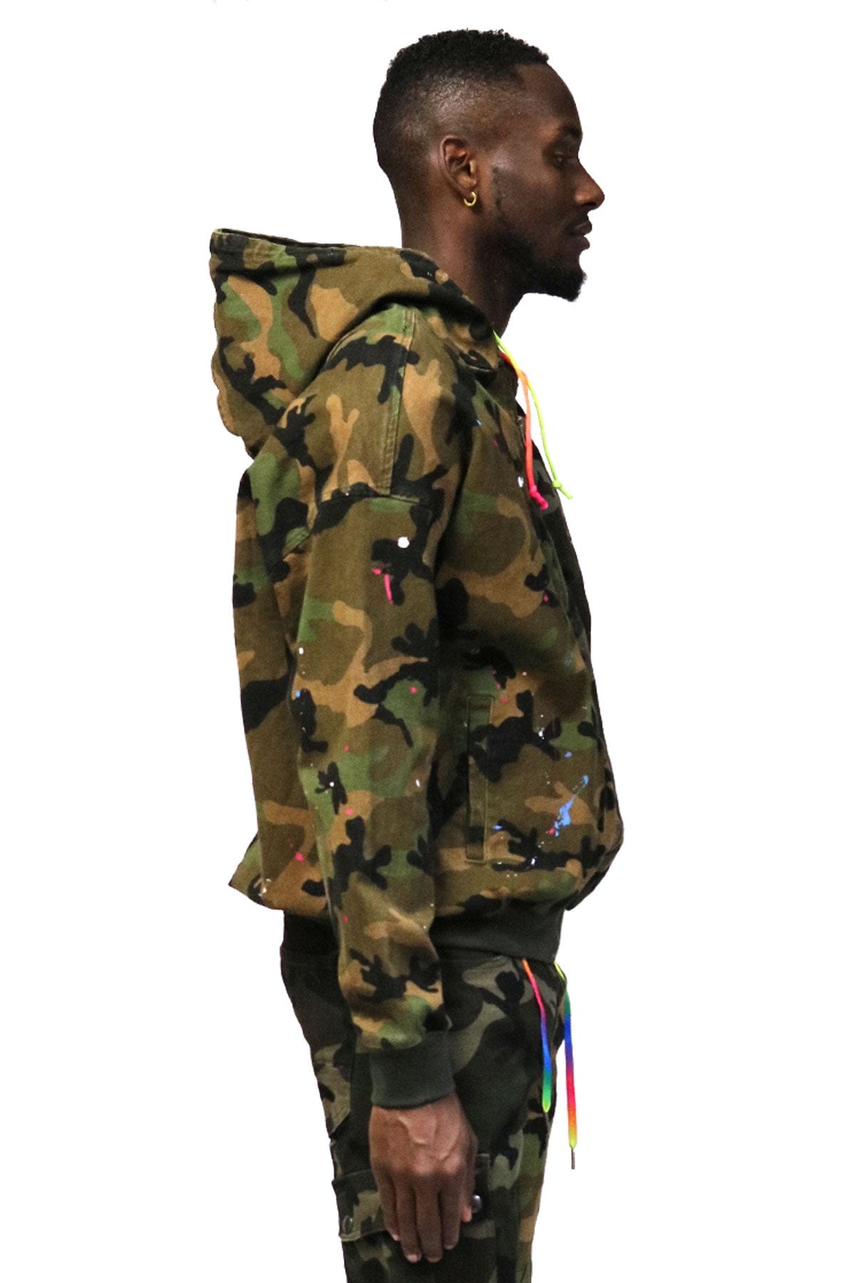 KLEEP Men's Jacket Cypress Mixed Camo Bomber Jacket