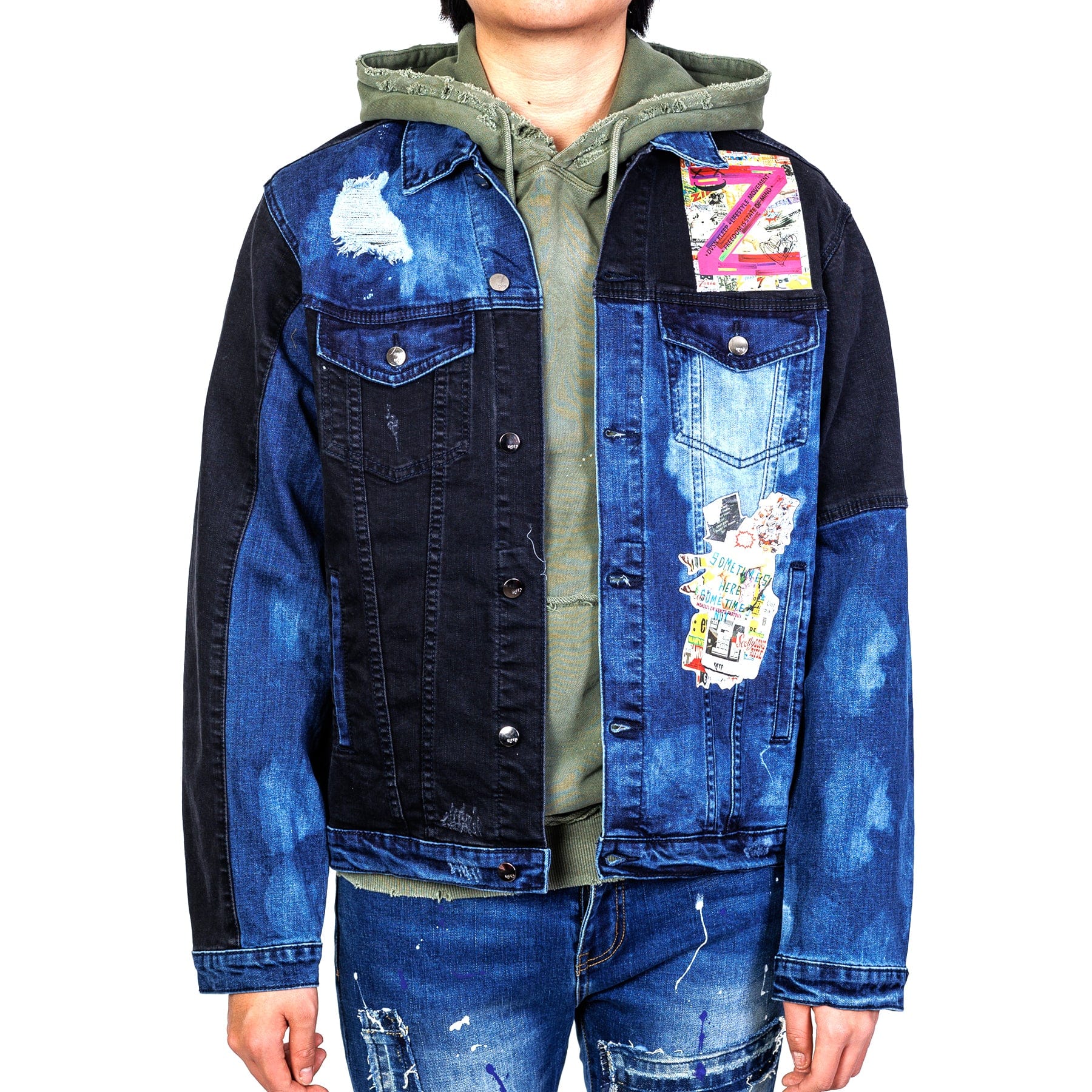 KLEEP Men's Jacket Fossil Washed Denim Jacket