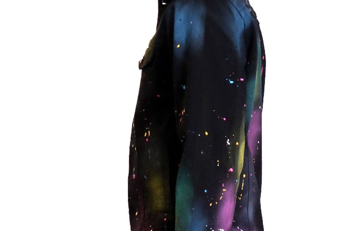 KLEEP Men's Jacket Galaxy Washed Denim Jacket