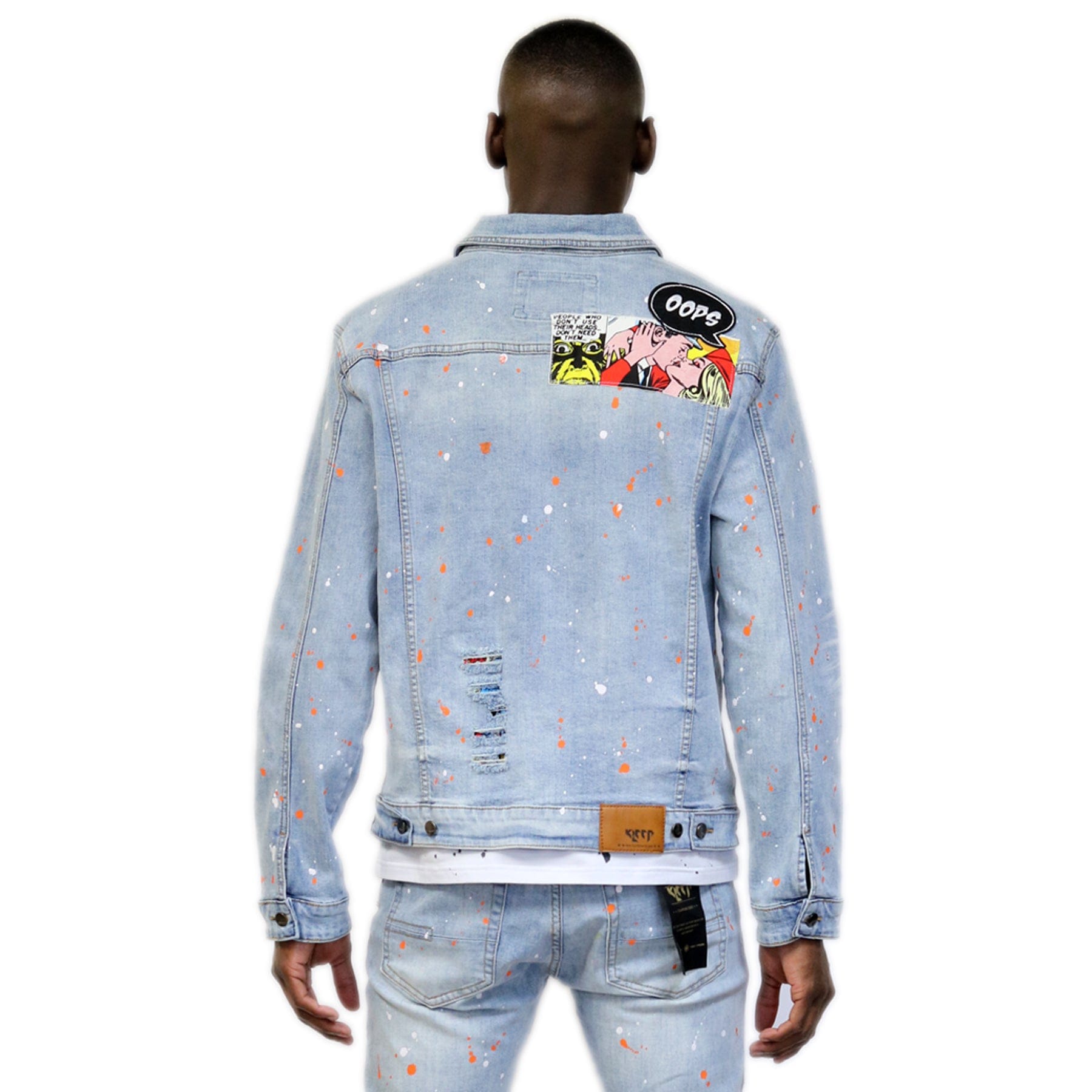 KLEEP Men's Jacket Karma Premium Washed Denim Jacket