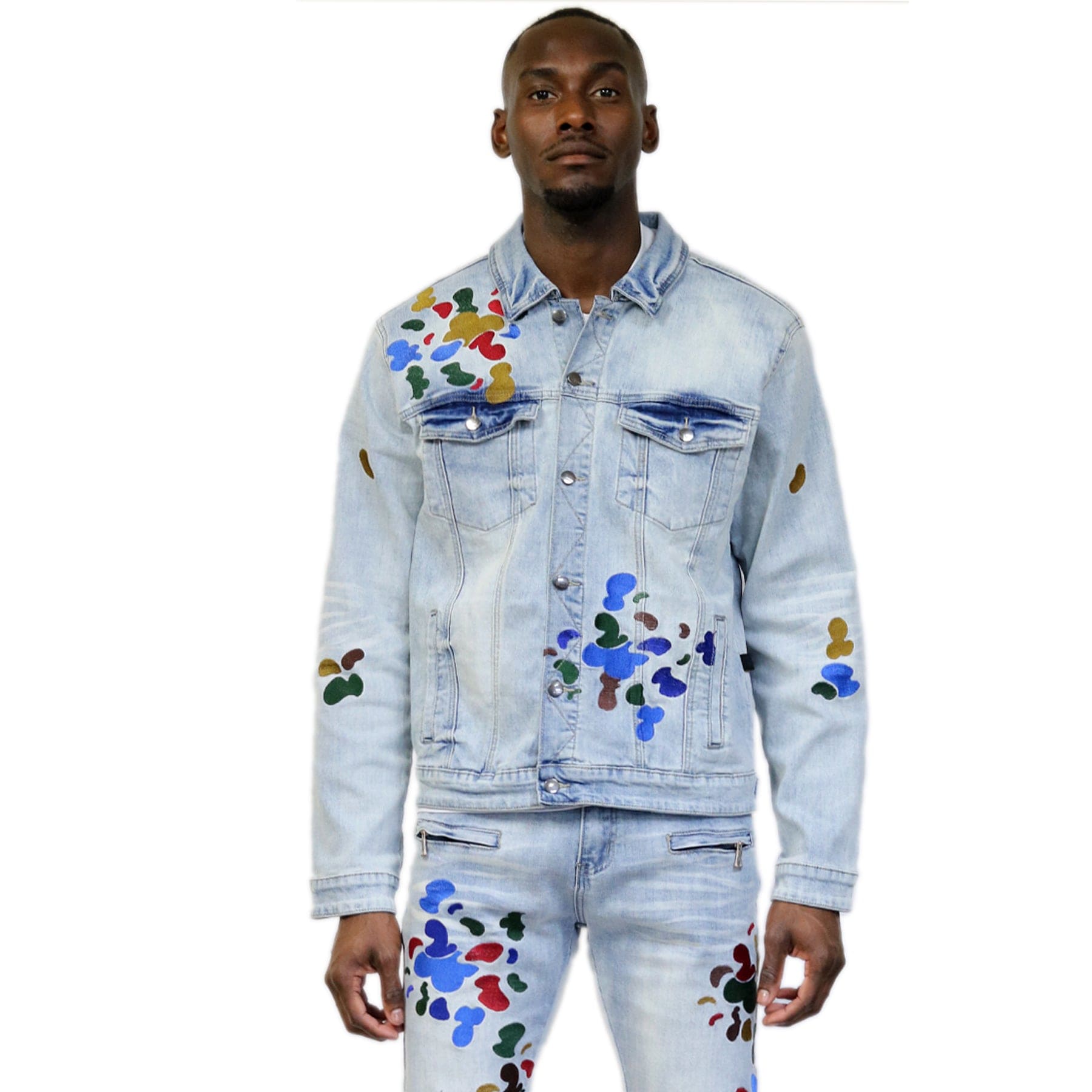 KLEEP Men's Jacket Lux Premium Washed Denim Jacket