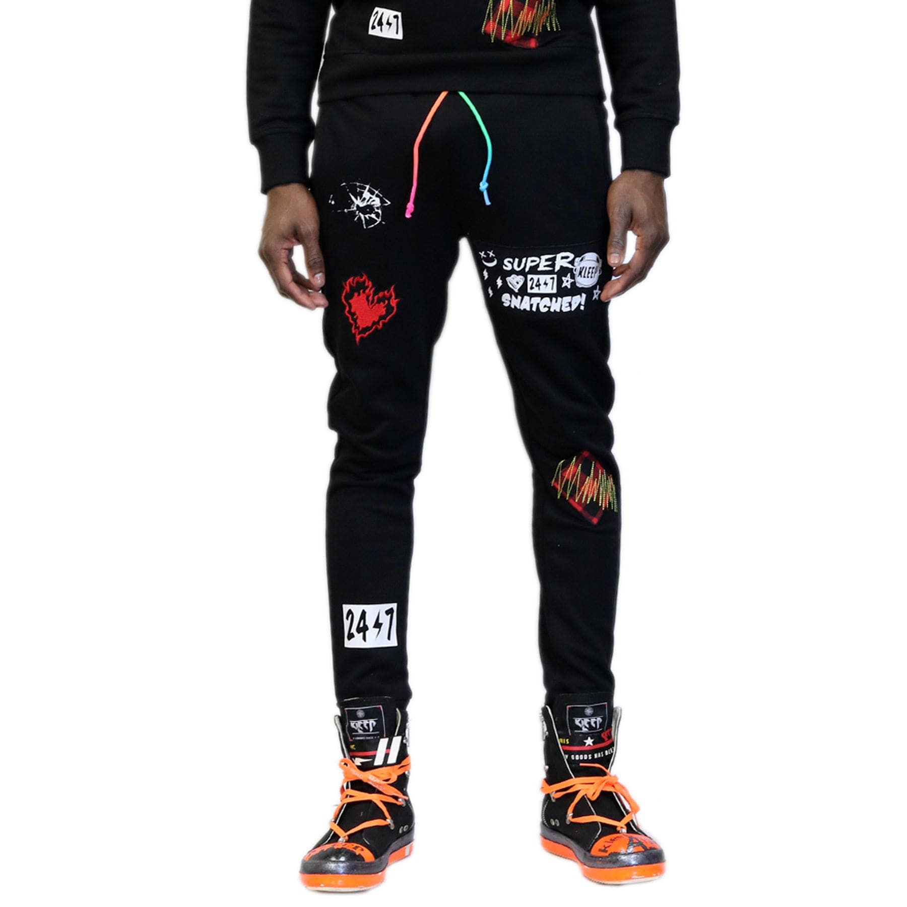 KLEEP Men's Knit Wear NERO Solid Jogger Pants