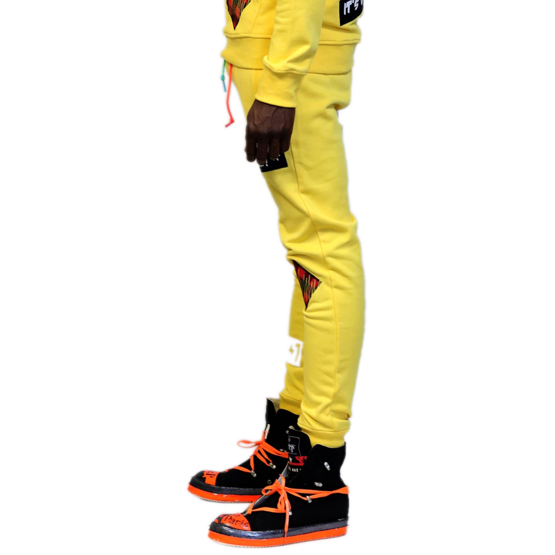 KLEEP Men's Knit Wear Pants GIALLO Solid Jogger Pants
