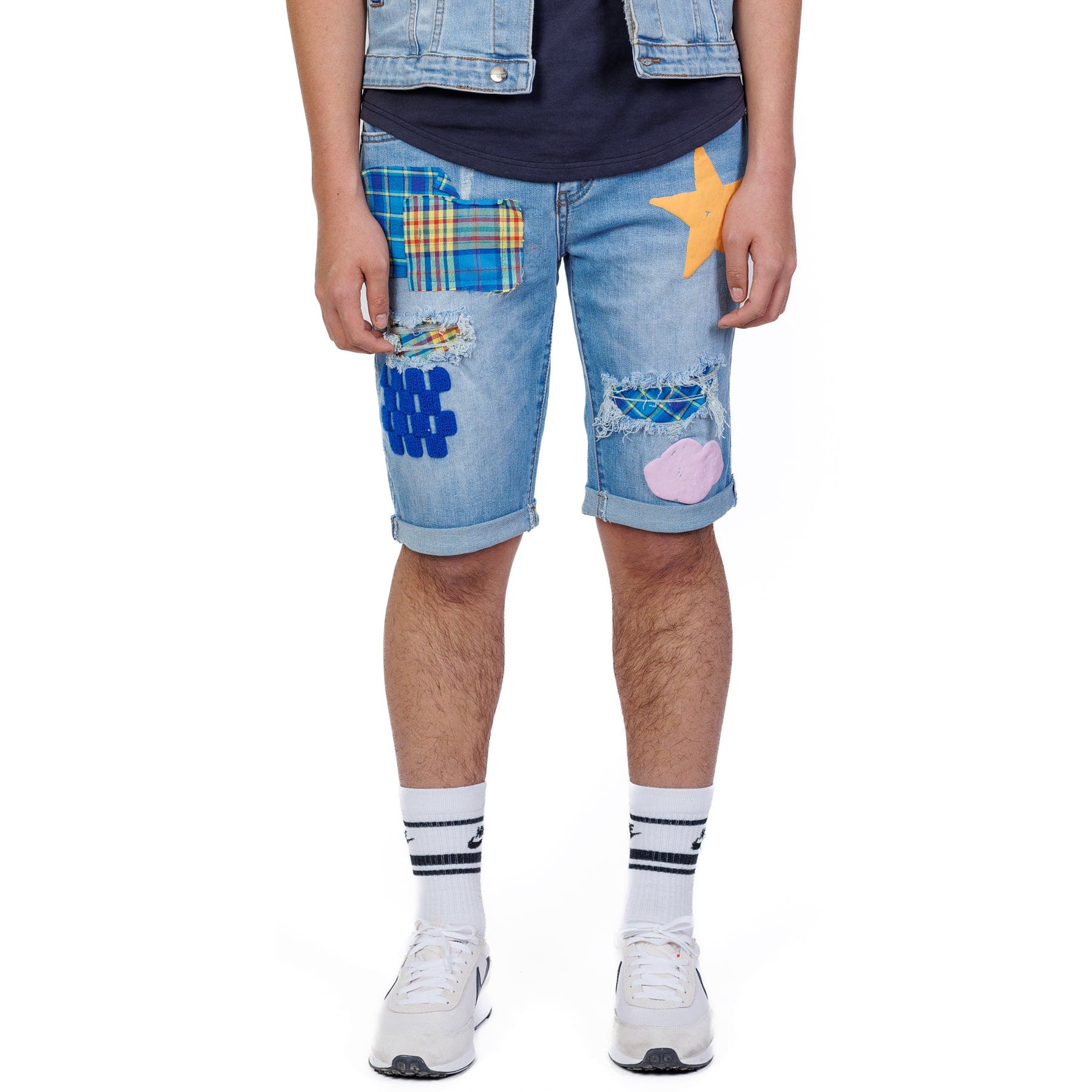 KLEEP Men's Pants Calypso Premium Washed Denim Short Pants
