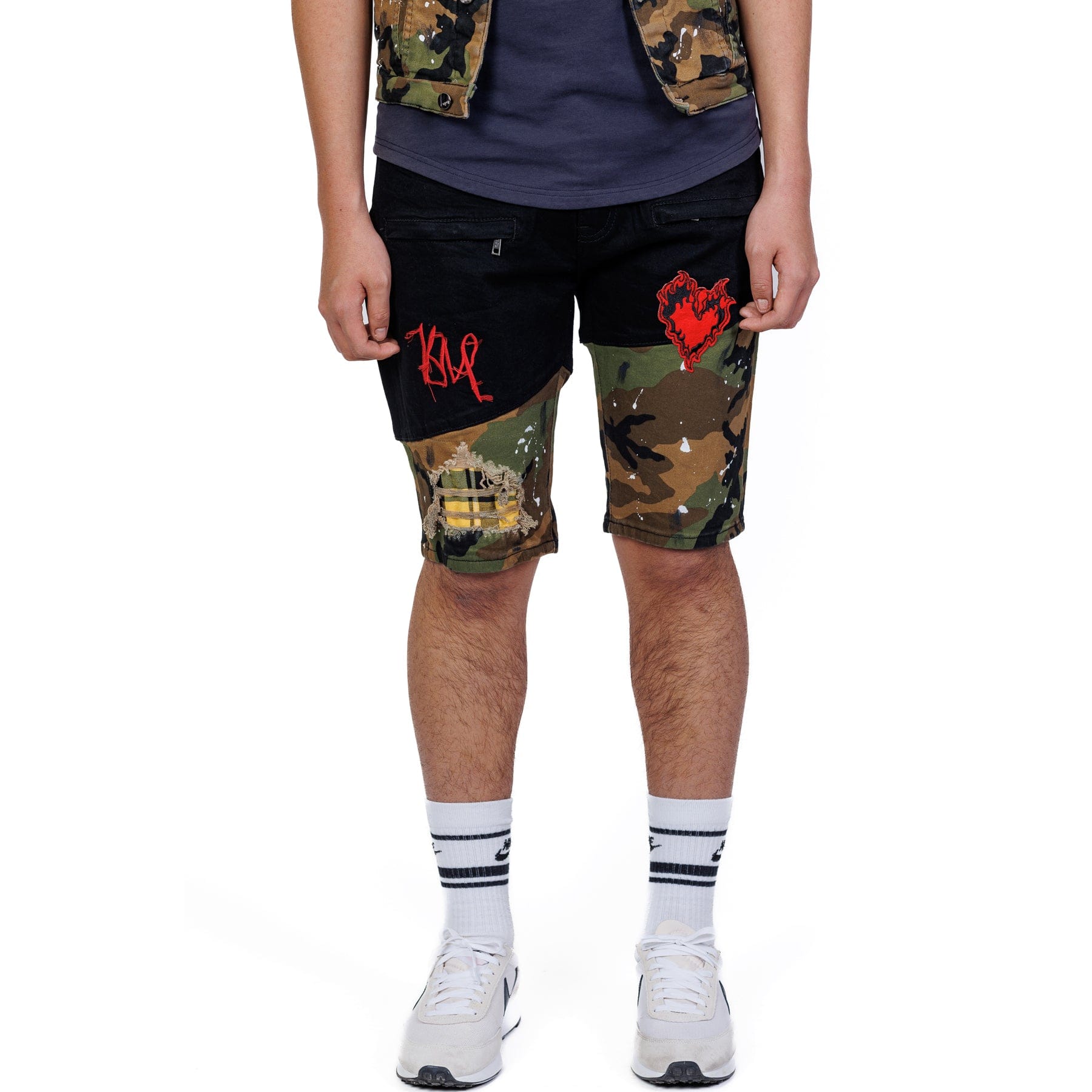 KLEEP Men's Pants Fike Premium Washed Denim Short Pants