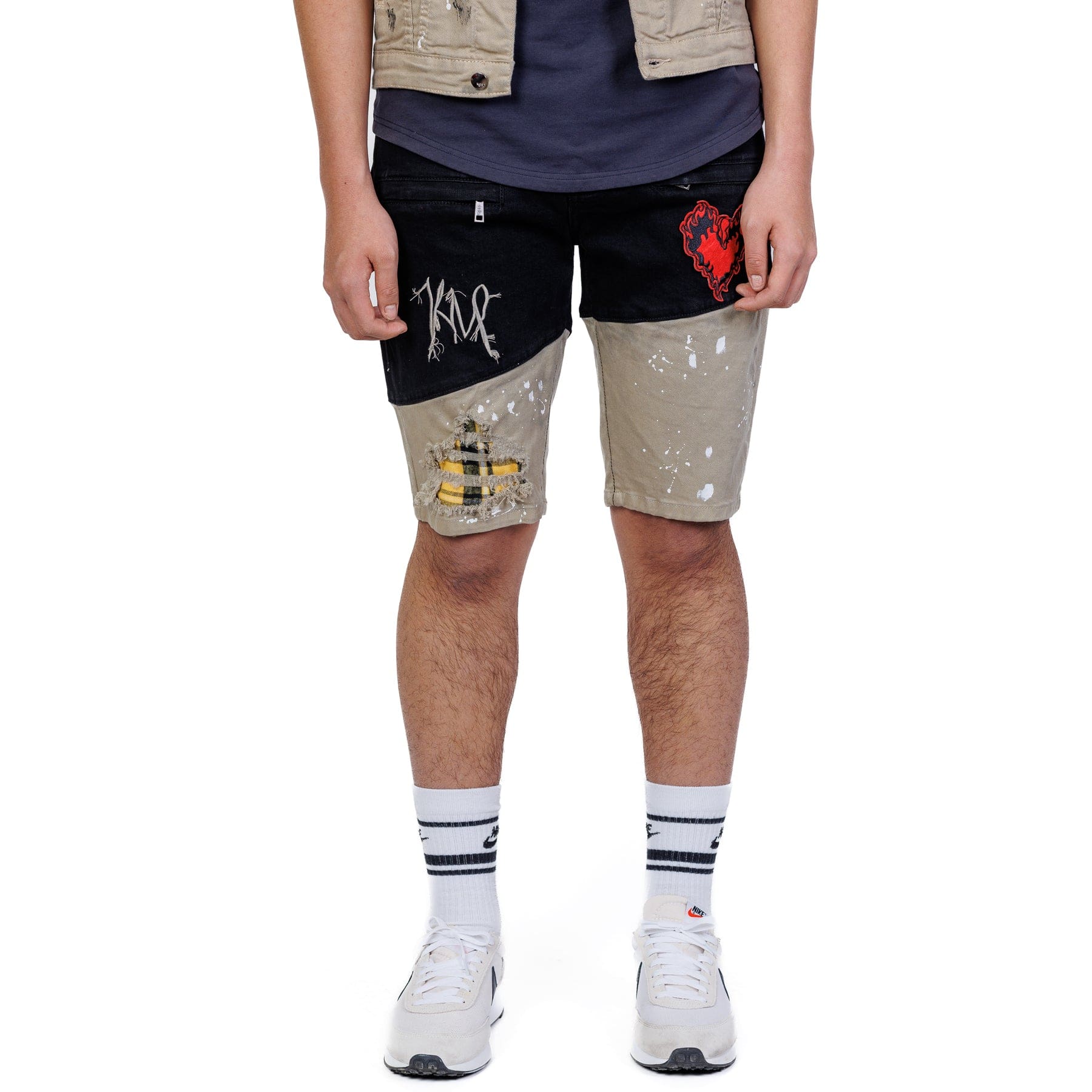 KLEEP Men's Pants Flynn Premium Washed Denim Short Pants