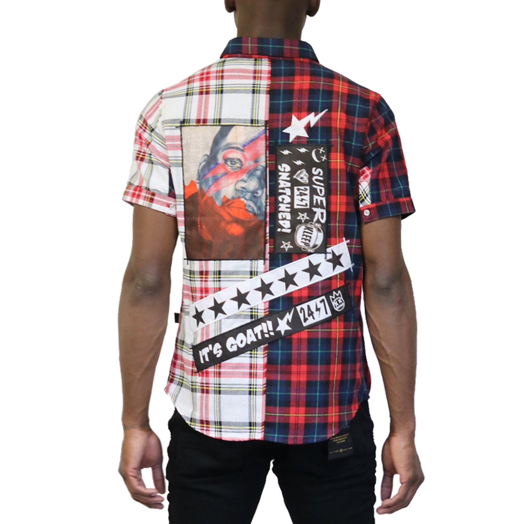 KLEEP Men's Shirt CERISE Men's Premium Short Sleeve Button-down Shirt