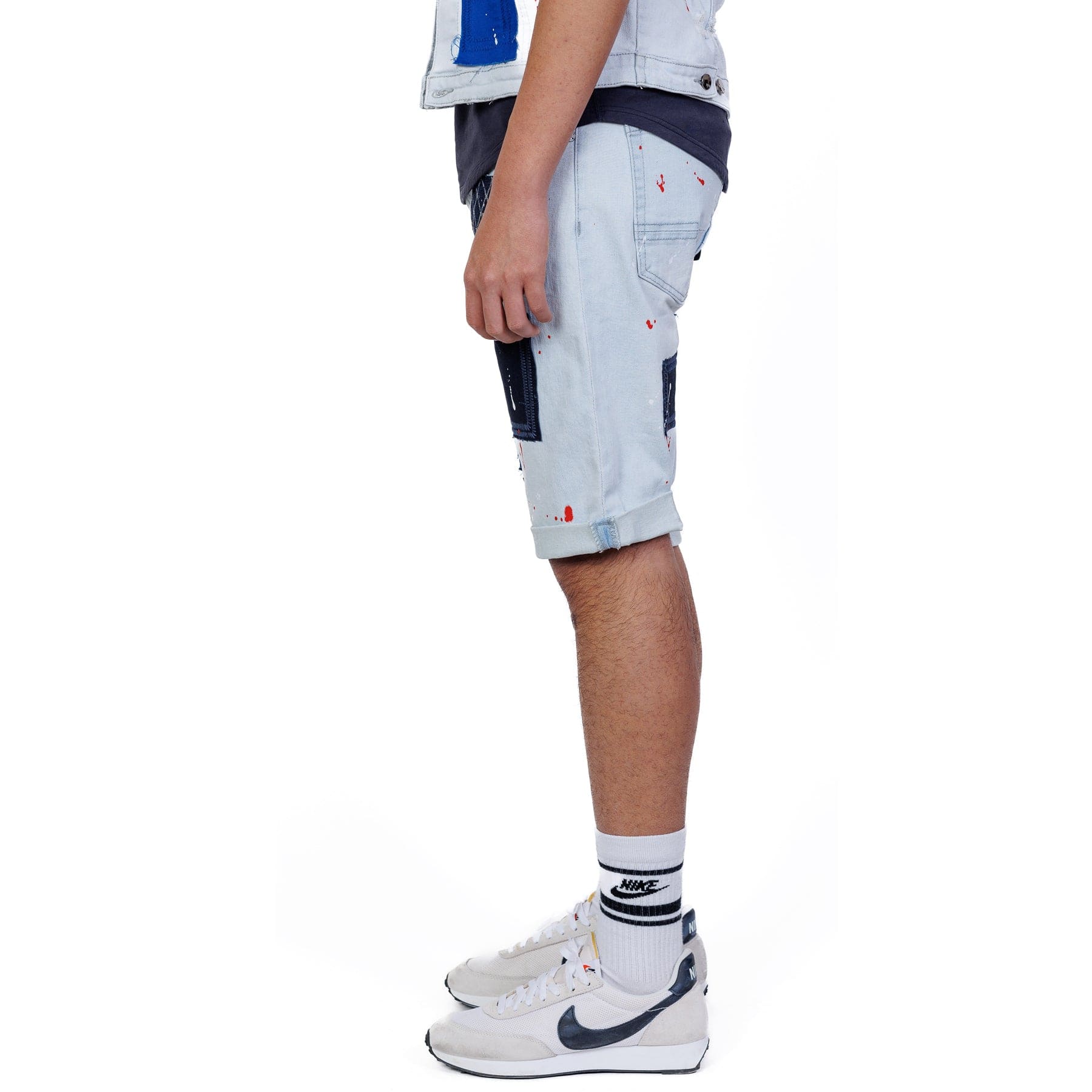 KLEEP Men's Short Pants Blush Premium Washed Denim Short Pants