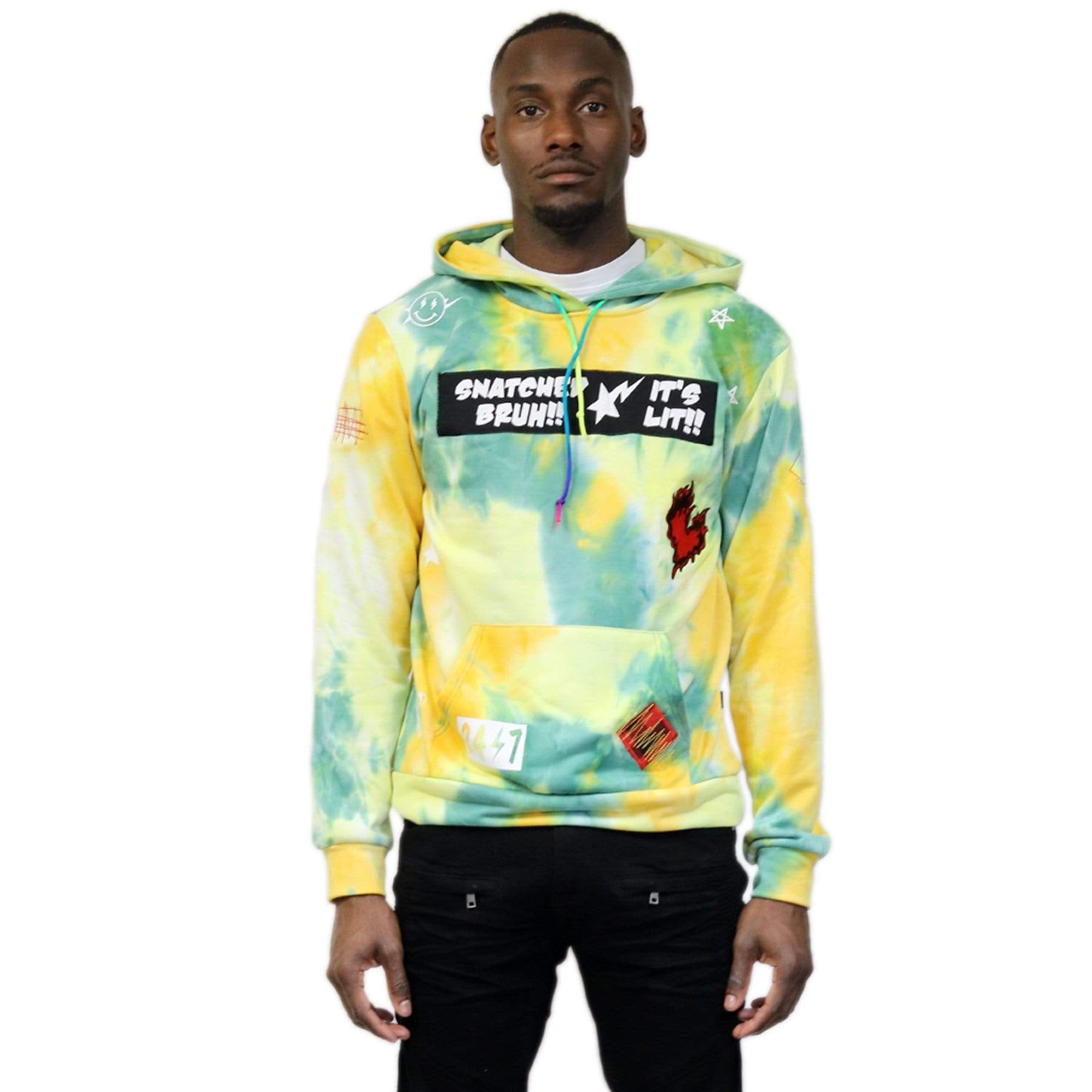 KLEEP Men's Sweatshirt Brian Premium Tiedye Pullover Hoodie