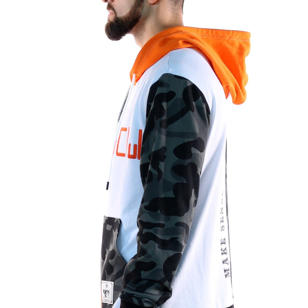 French Terry Zip Down Hoodie with Cut Block^&Patches&Prints - Love to KleepMen's SweatshirtKLEEPLove to Kleep