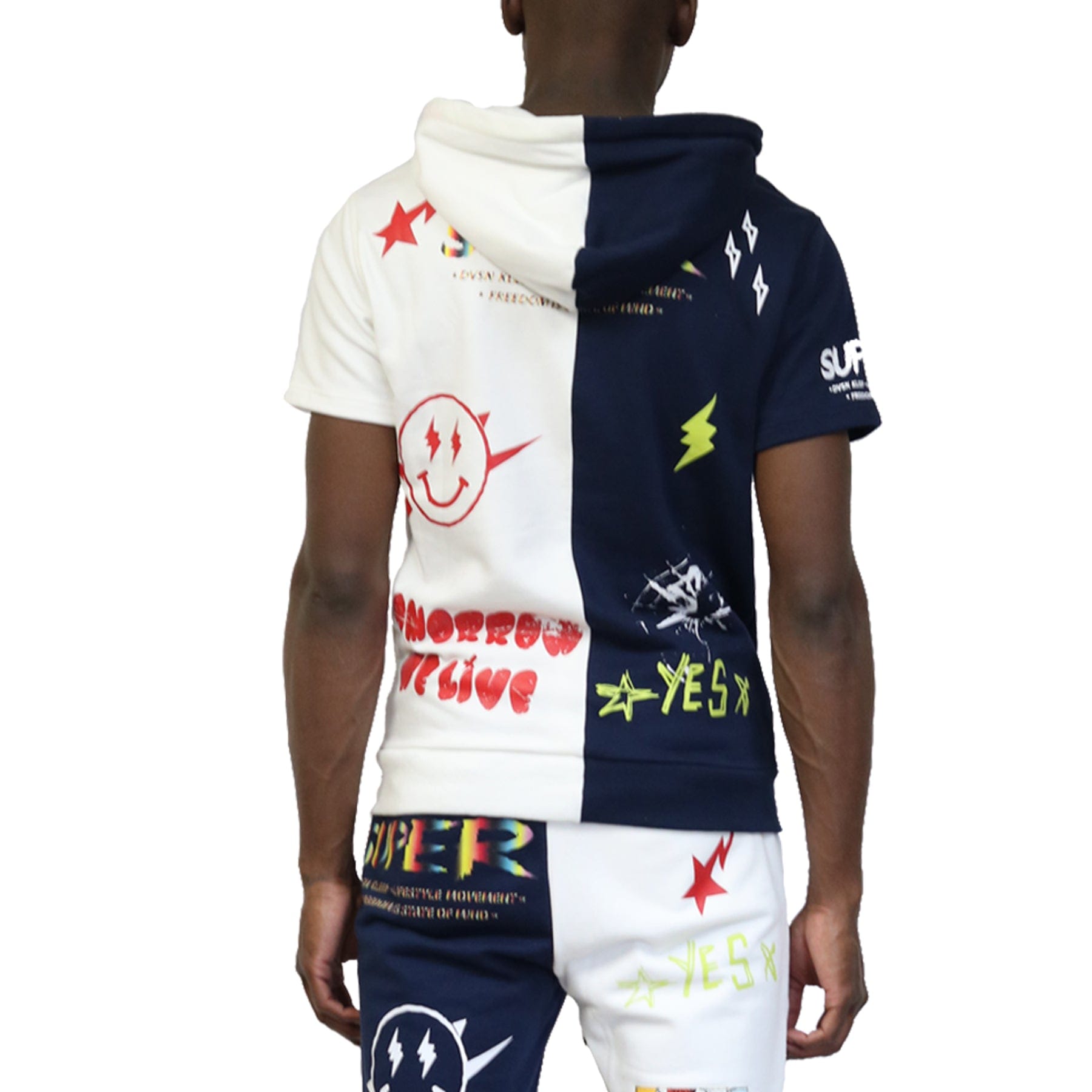 KLEEP Men's Sweatshirt Juno Split Pullover Short Sleeve Hoodie