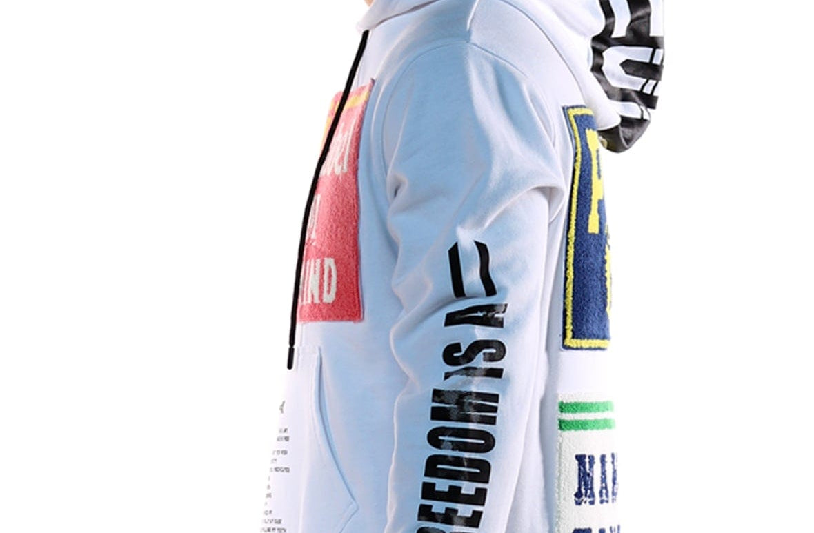 KLEEP Men's Premium French Terry Pullover Hoodie with Chenille Patch&Print - Love to KleepMen's SweatshirtKLEEPLove to Kleep