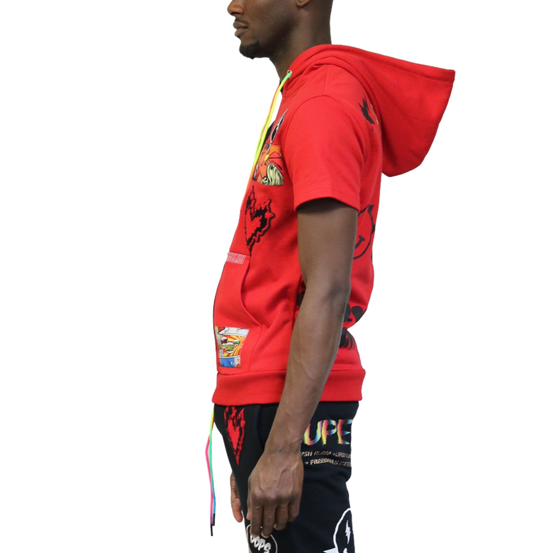 KLEEP Men's Sweatshirt Reese Split Pullover Short Sleeve Hoodie