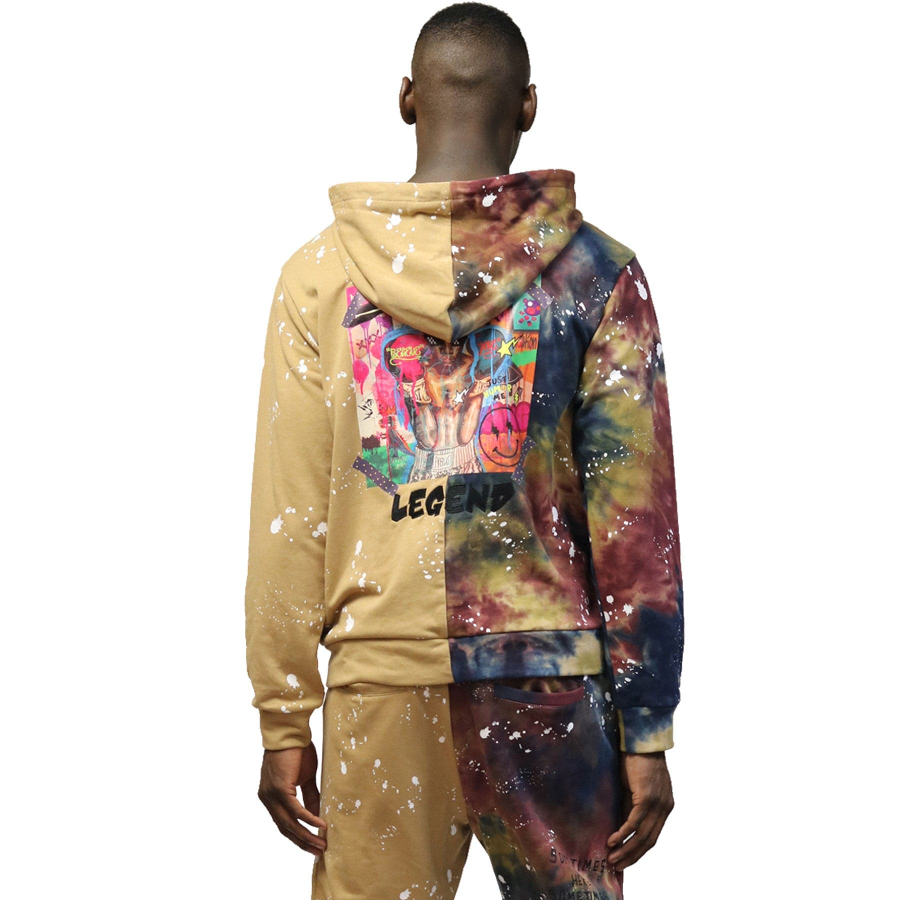 KLEEP Men's Sweatshirt RONA Tie die Pullover Hoodie