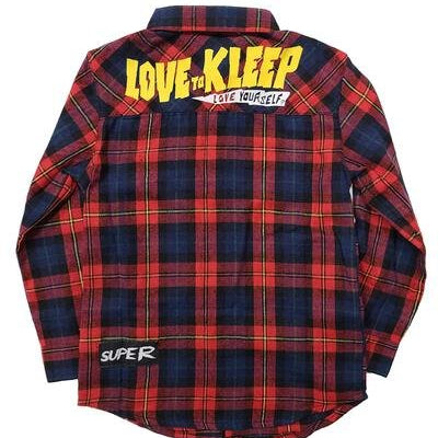 FALU Kid's Premium Flannel Button Down Shirt - Love to KleepKid's Button Down ShirtKLEEPLove to Kleep