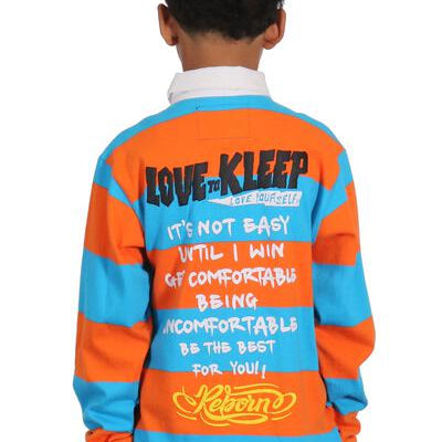 ZORA Kid's Long Sleeve Polo Shirt With Heavy Print Effects & Patch Works - Love to KleepKid's Polo ShirtKLEEPLove to Kleep