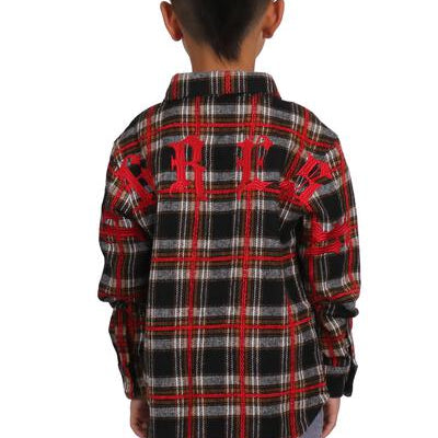 MALLARD Kid's Premium Mid - weight Flannel Shirt With Heavy Embroidery Works, Patch Work & Print Effects - Love to KleepKid's Button Down ShirtKLEEPLove to Kleep