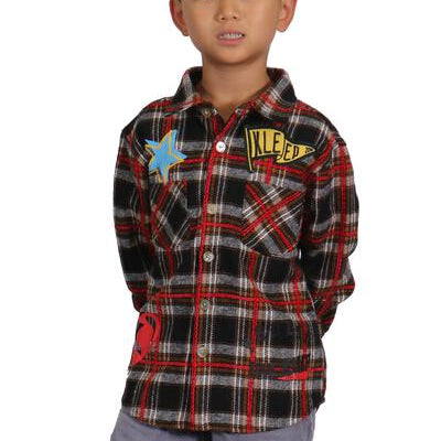 MALLARD Kid's Premium Mid - weight Flannel Shirt With Heavy Embroidery Works, Patch Work & Print Effects - Love to KleepKid's Button Down ShirtKLEEPLove to Kleep