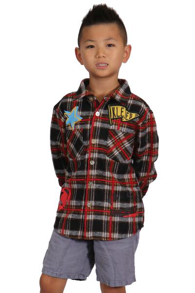 MALLARD Kid's Premium Mid - weight Flannel Shirt With Heavy Embroidery Works, Patch Work & Print Effects - Love to KleepKid's Button Down ShirtKLEEPLove to Kleep