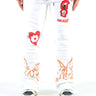 FROST Heavy weight brushed graphic skinny flare stacked pants - Love to KleepMen's SweatpantsKLEEPLove to Kleep