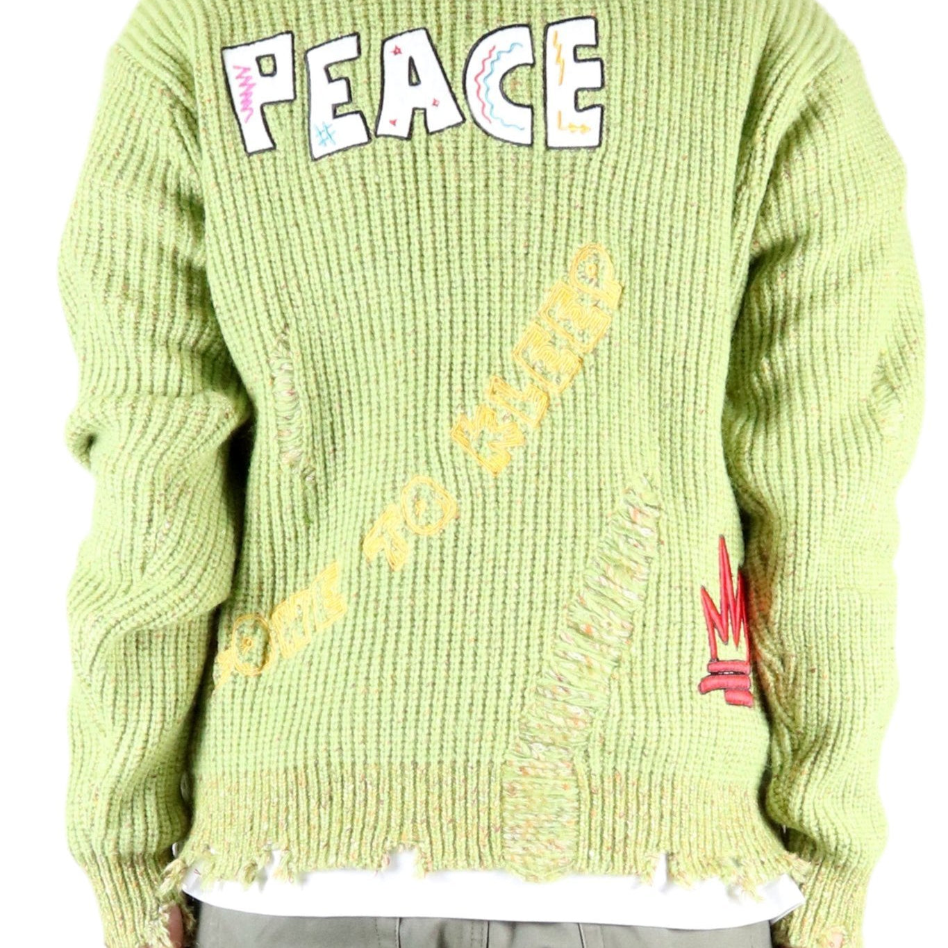 ORION Heavy Gauge Ripped Knit Sweater with patches - Love to KleepMen's SweaterKLEEPLove to Kleep