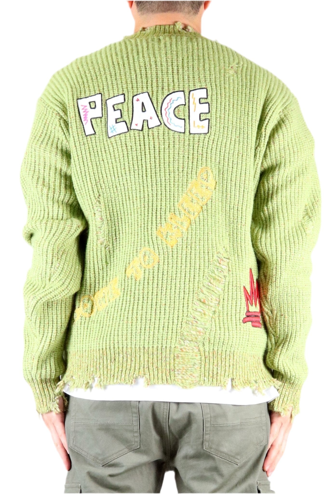 ORION Heavy Gauge Ripped Knit Sweater with patches - Love to KleepMen's SweaterKLEEPLove to Kleep